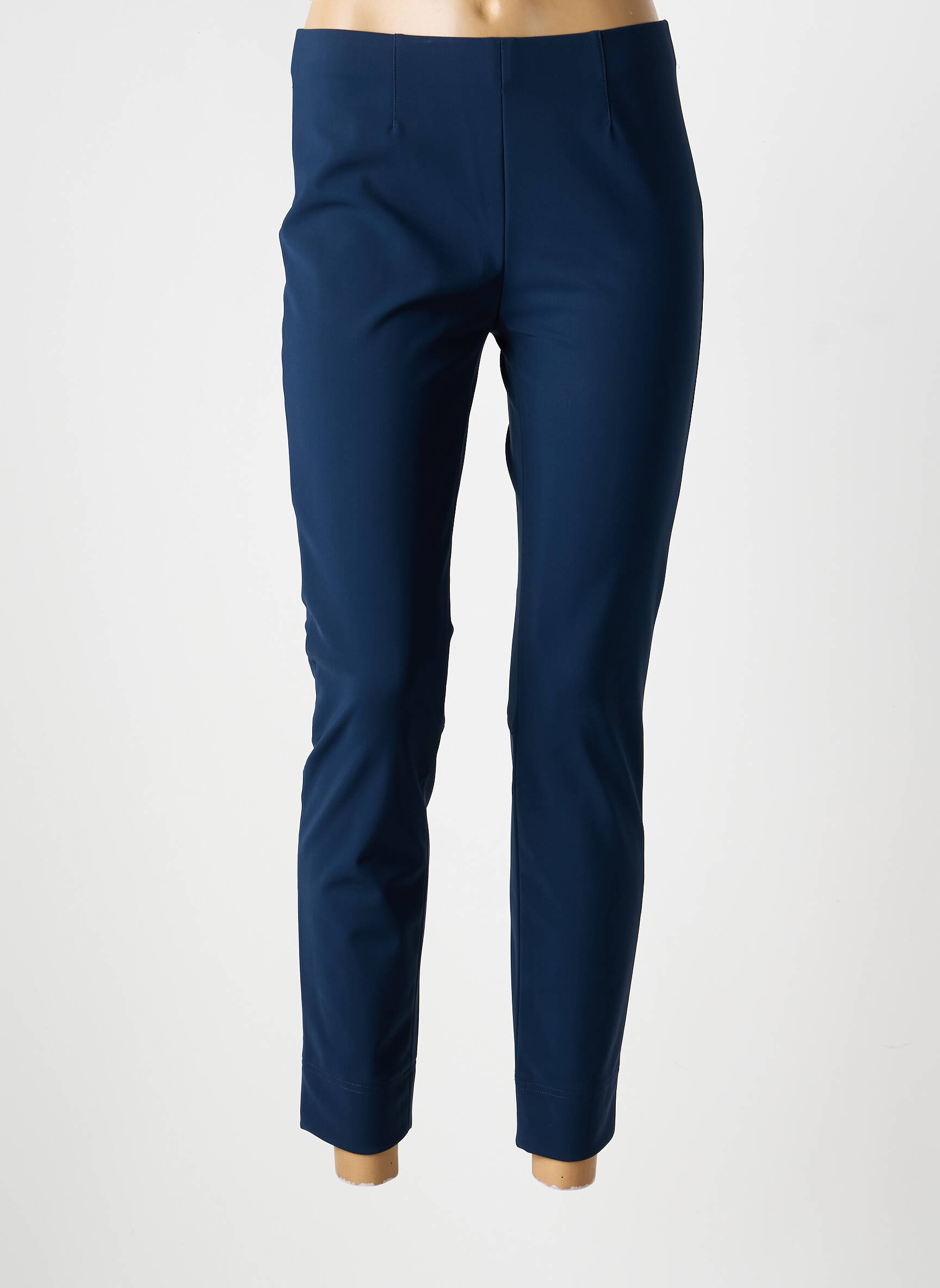 Pantalon 7/8 talie înaltă talie înaltă albastru RAFFAELLO ROSSI femeie