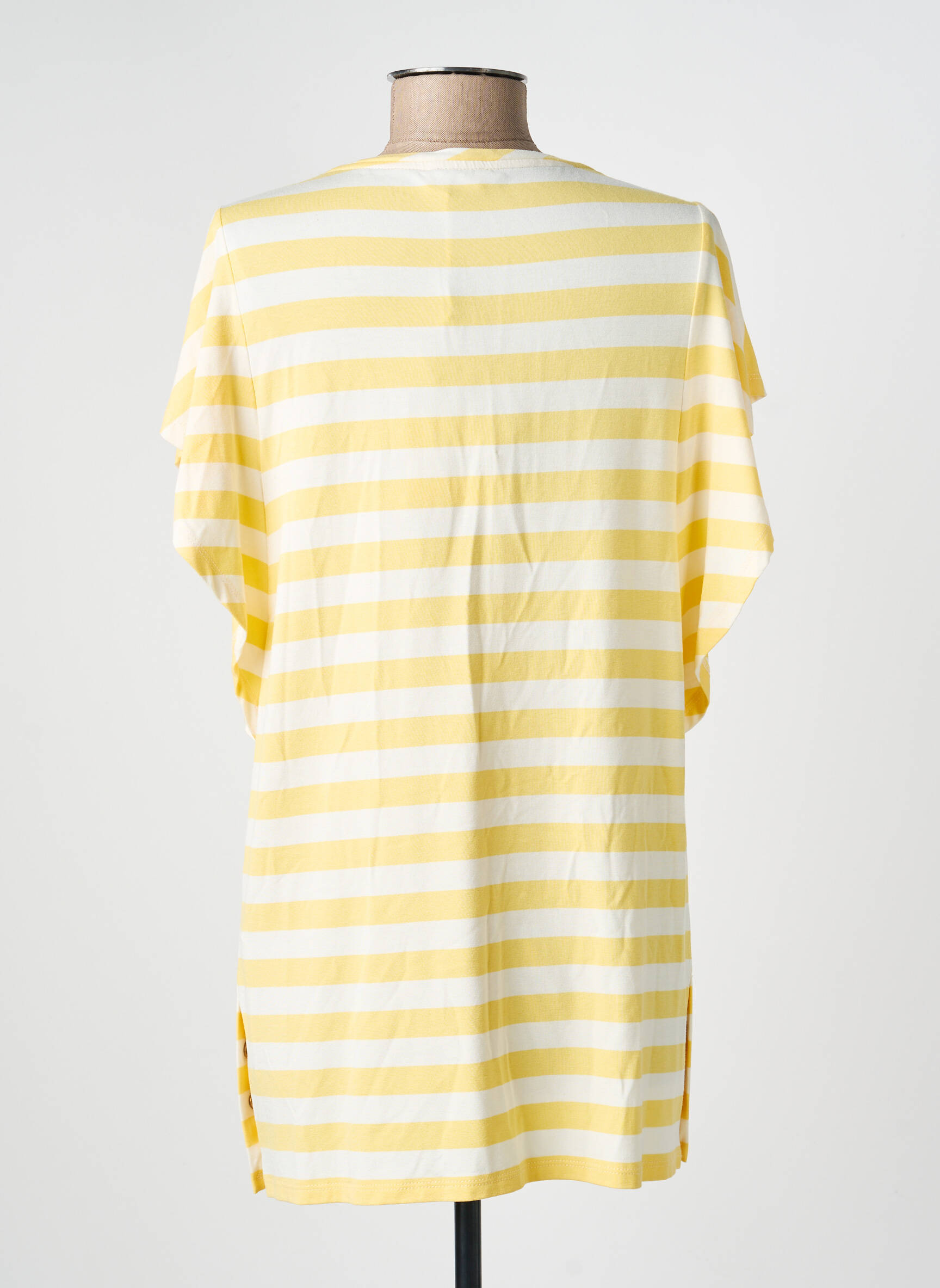 Tricou guler în v mâneci scurte galben LIU JO femeie