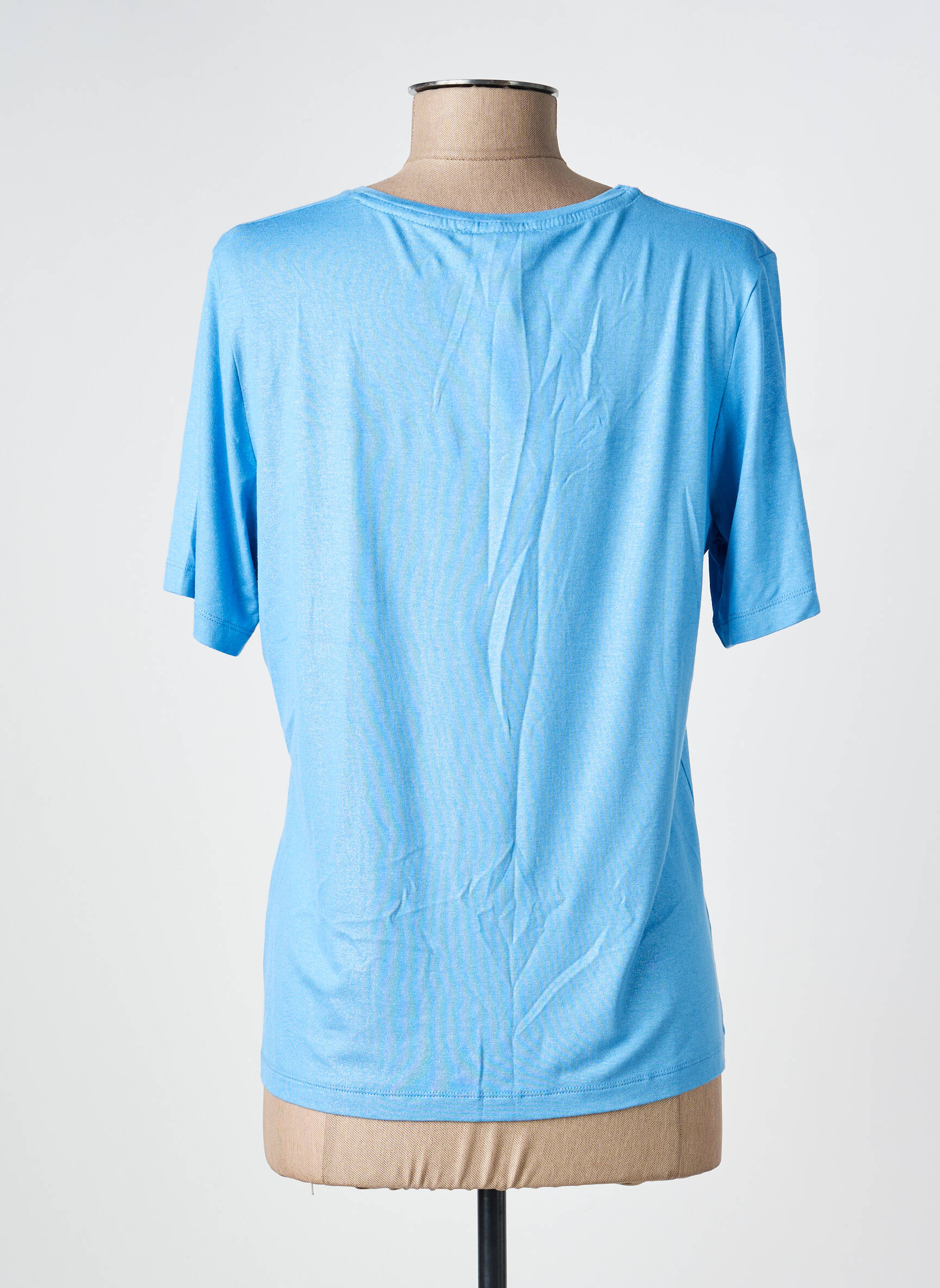 Tricou elasticitate mâneci scurte albastru JOY OF LIFE femeie