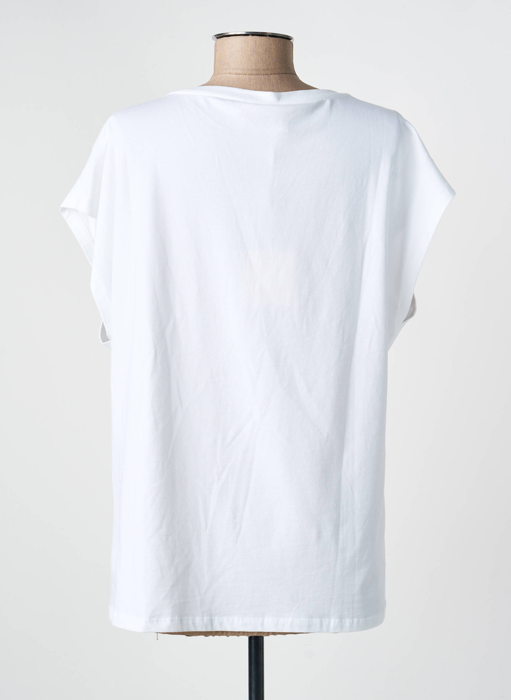 Tricou croială dreaptă mâneci scurte alb LIU JO femeie