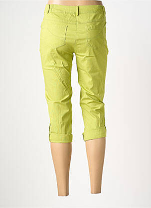 Pantalon trei sferturi țesătură poplin mărime normală verde AGATHE & LOUISE femeie