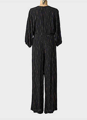 Salopetă-pantalon țesătură crep mâneci 3/4 negru MADEMOISELLE YEYE femeie