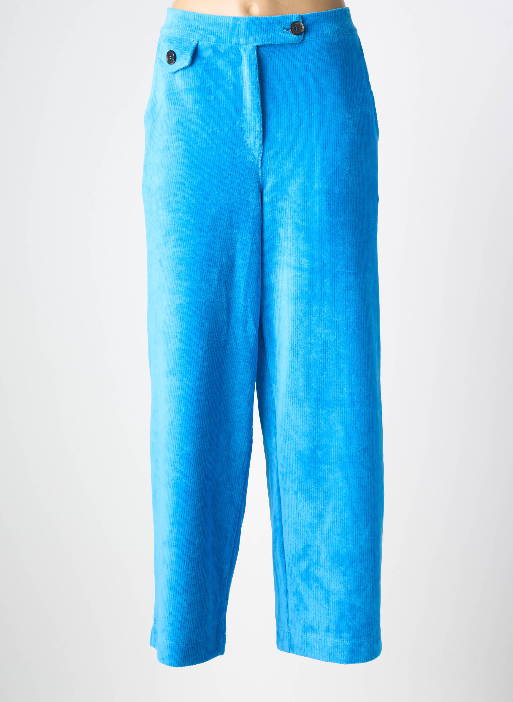 Pantalon drept elasticitate mărime normală albastru MADEMOISELLE YEYE femeie