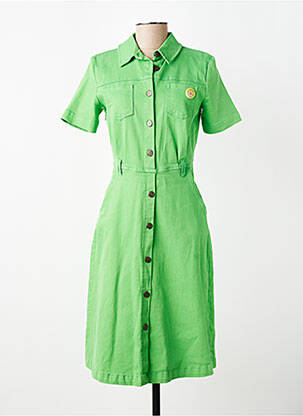 Rochie midi mâneci scurte mâneci scurte verde WHO'S THAT GIRL femeie