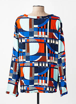 Top mâneci lungi mâneci lungi albastru MADE IN SENS femeie
