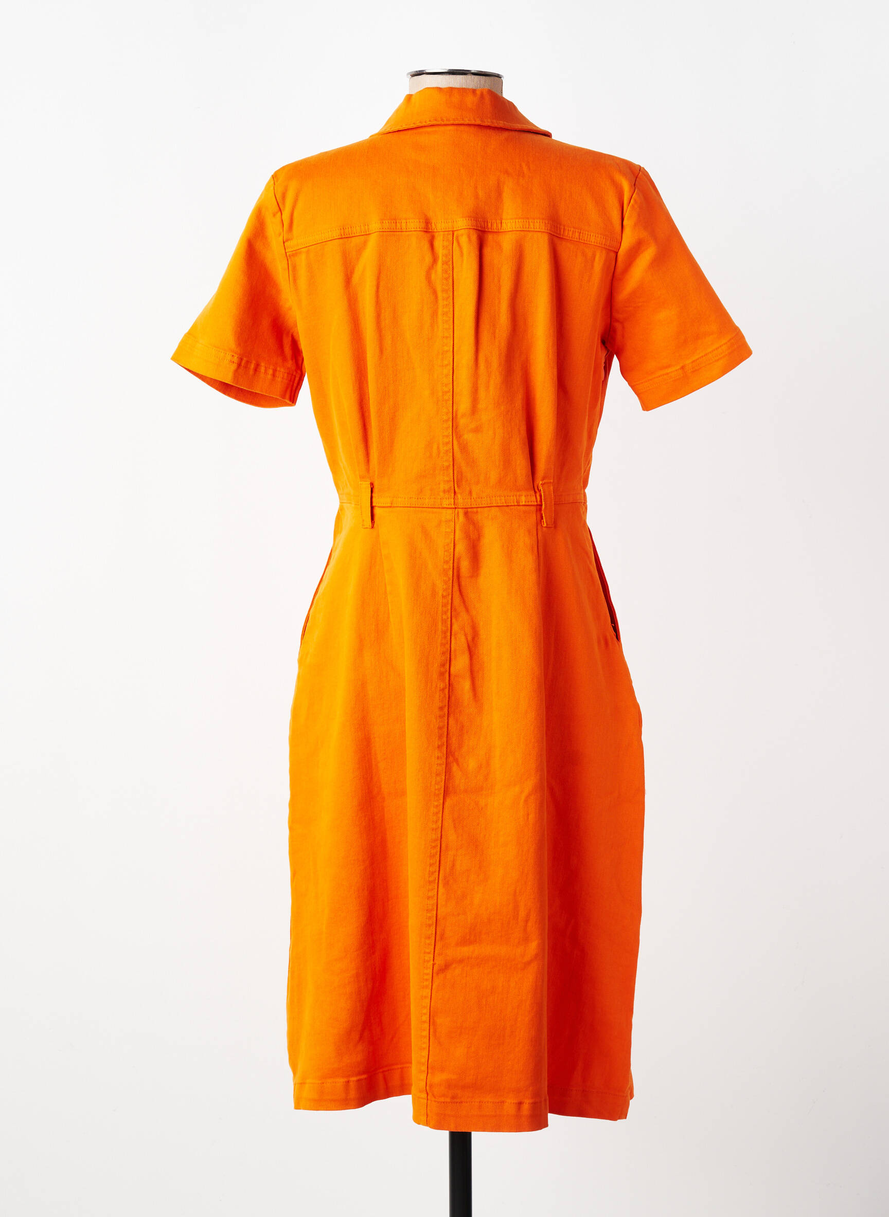 Rochie midi mâneci scurte mâneci scurte portocalie WHO'S THAT GIRL femeie