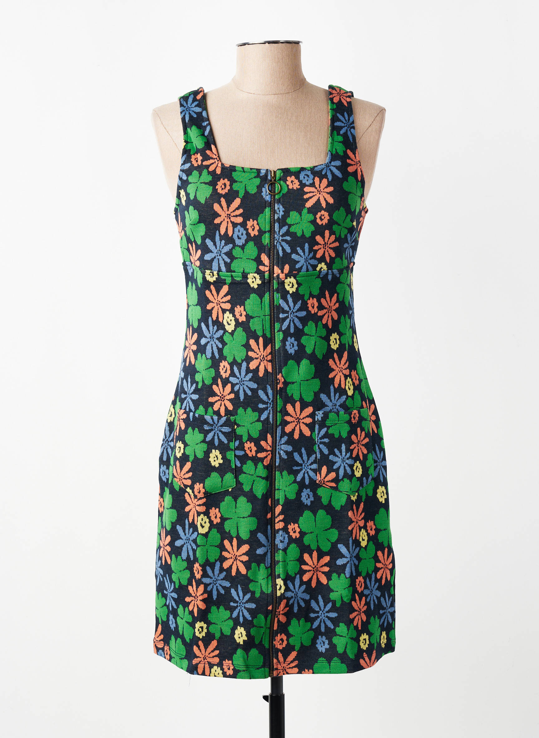 Rochie midi imprimeu floral bretele subțiri albastru WHO'S THAT GIRL femeie