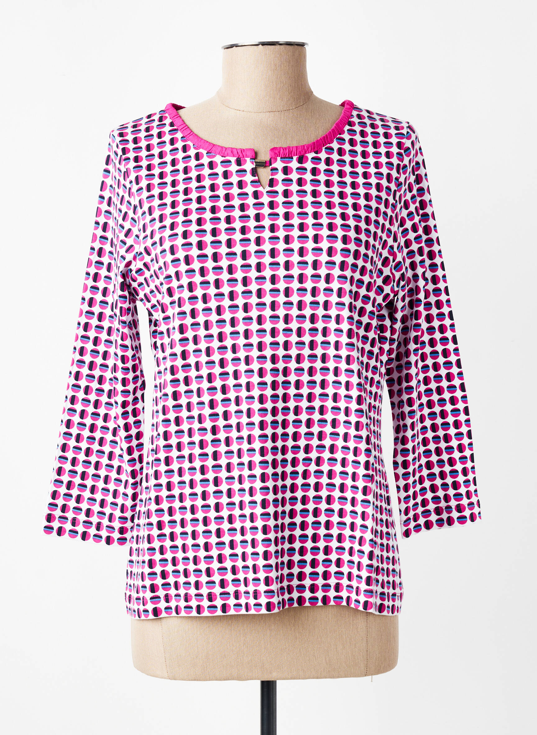 Top imprimeu fantezie mâneci 3/4 violet RABE femeie