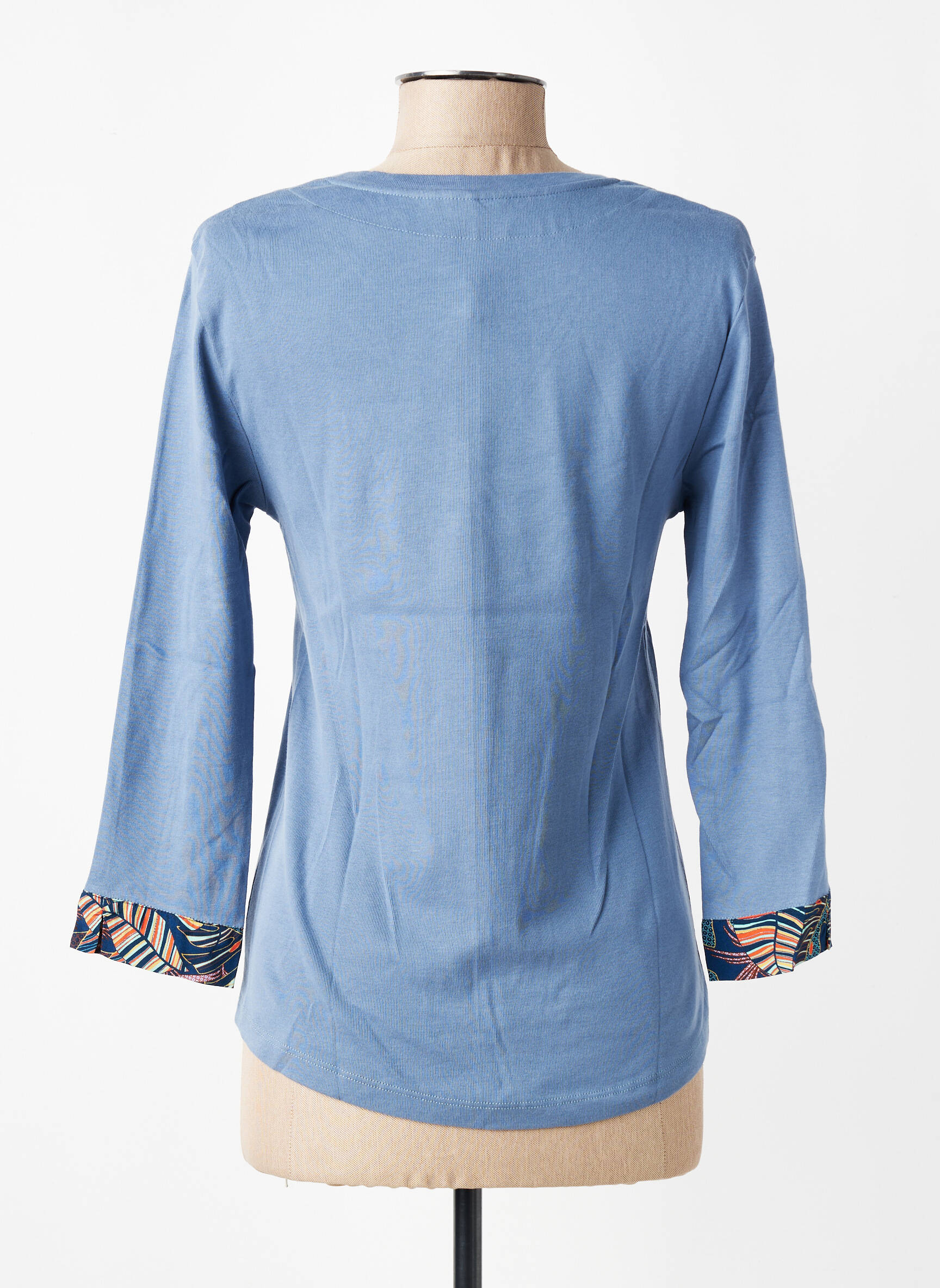 Tricou mâneci 3/4 mâneci 3/4 albastru THALASSA femeie