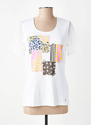 Tricou imprimeu fantezie mâneci scurte alb GERRY WEBER femeie