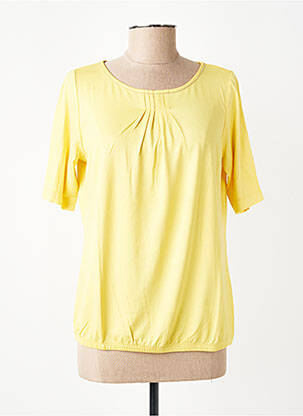 Tricou guler rotund mâneci scurte galben RABE femeie