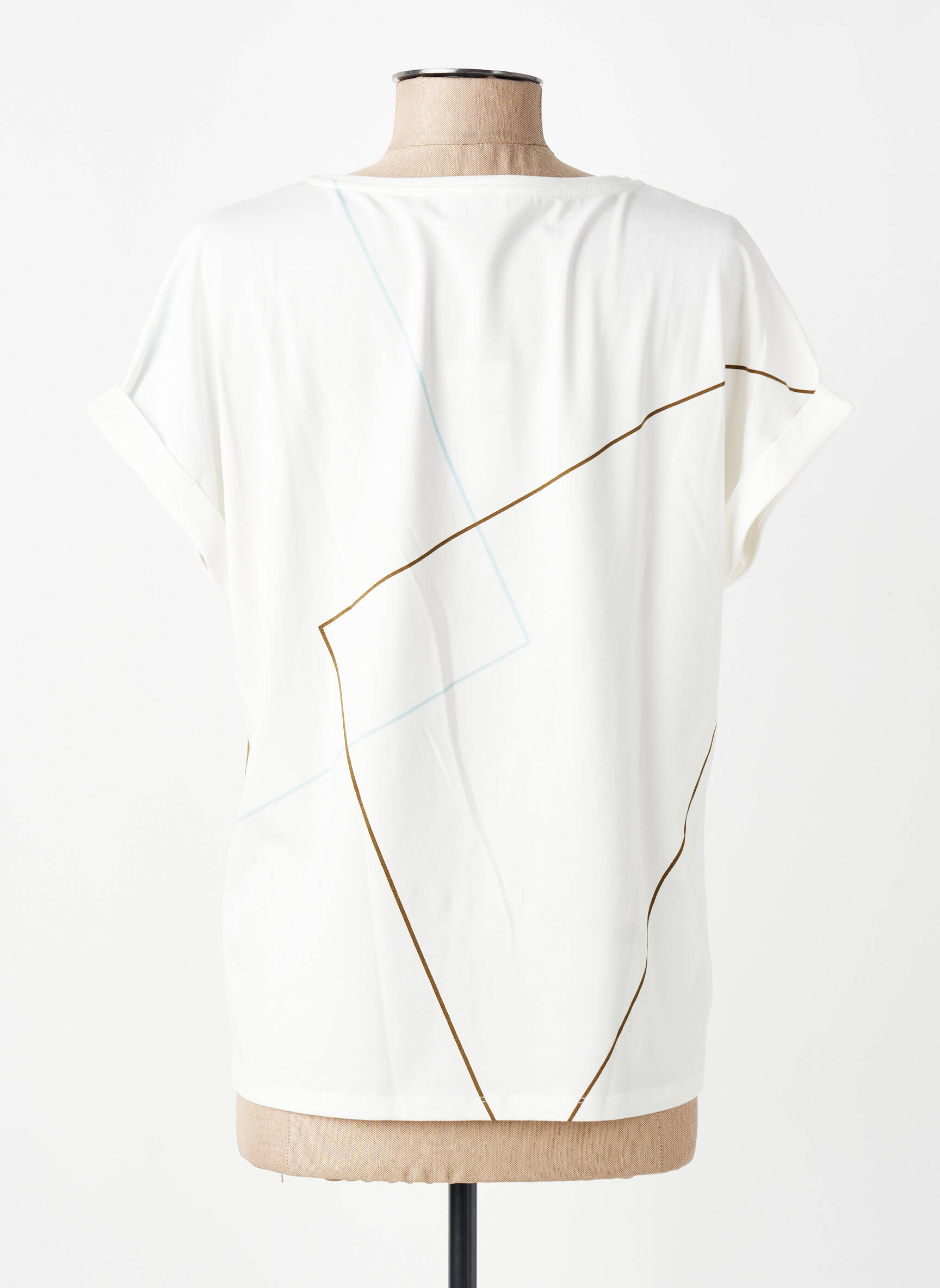 Tricou imprimeu fantezie mâneci scurte albastru GERRY WEBER femeie
