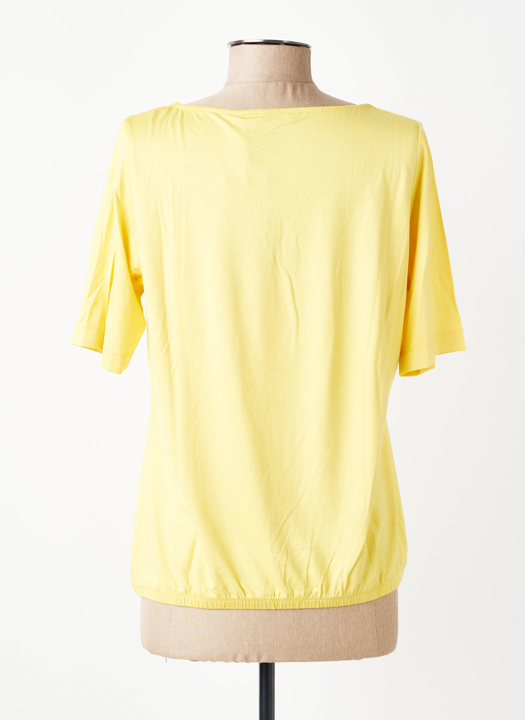 Tricou guler rotund mâneci scurte galben RABE femeie