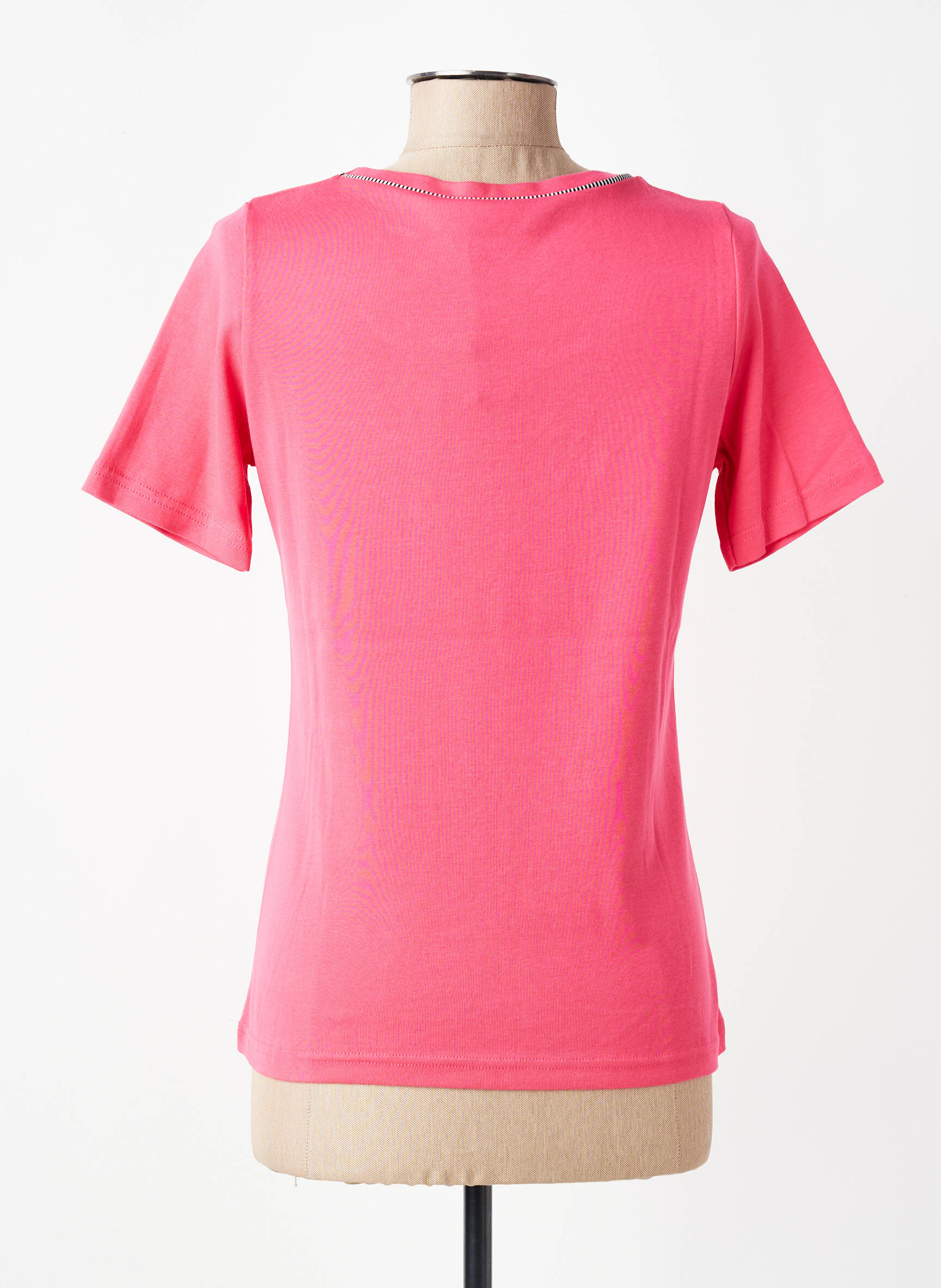 Tricou croială cambrată mâneci scurte roz TELMAIL femeie