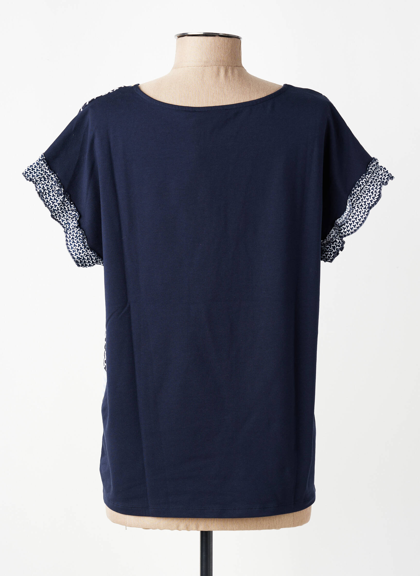 Tricou imprimeu fantezie mâneci scurte albastru THOMAS RABE femeie