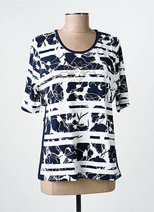 Tricou imprimeu fantezie mâneci scurte albastru RABE femeie