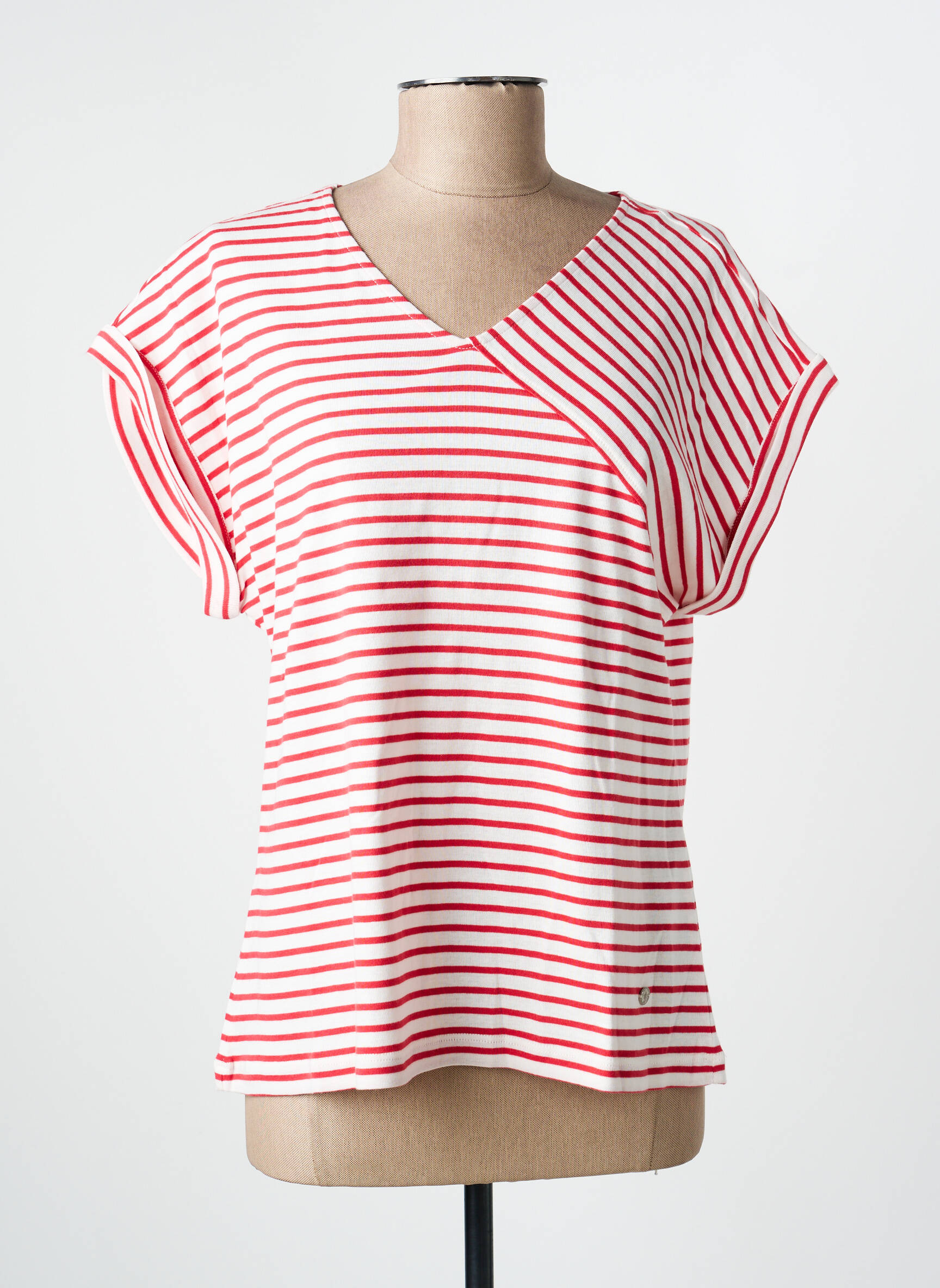 Tricou imprimeu fantezie mâneci scurte roșu THALASSA femeie