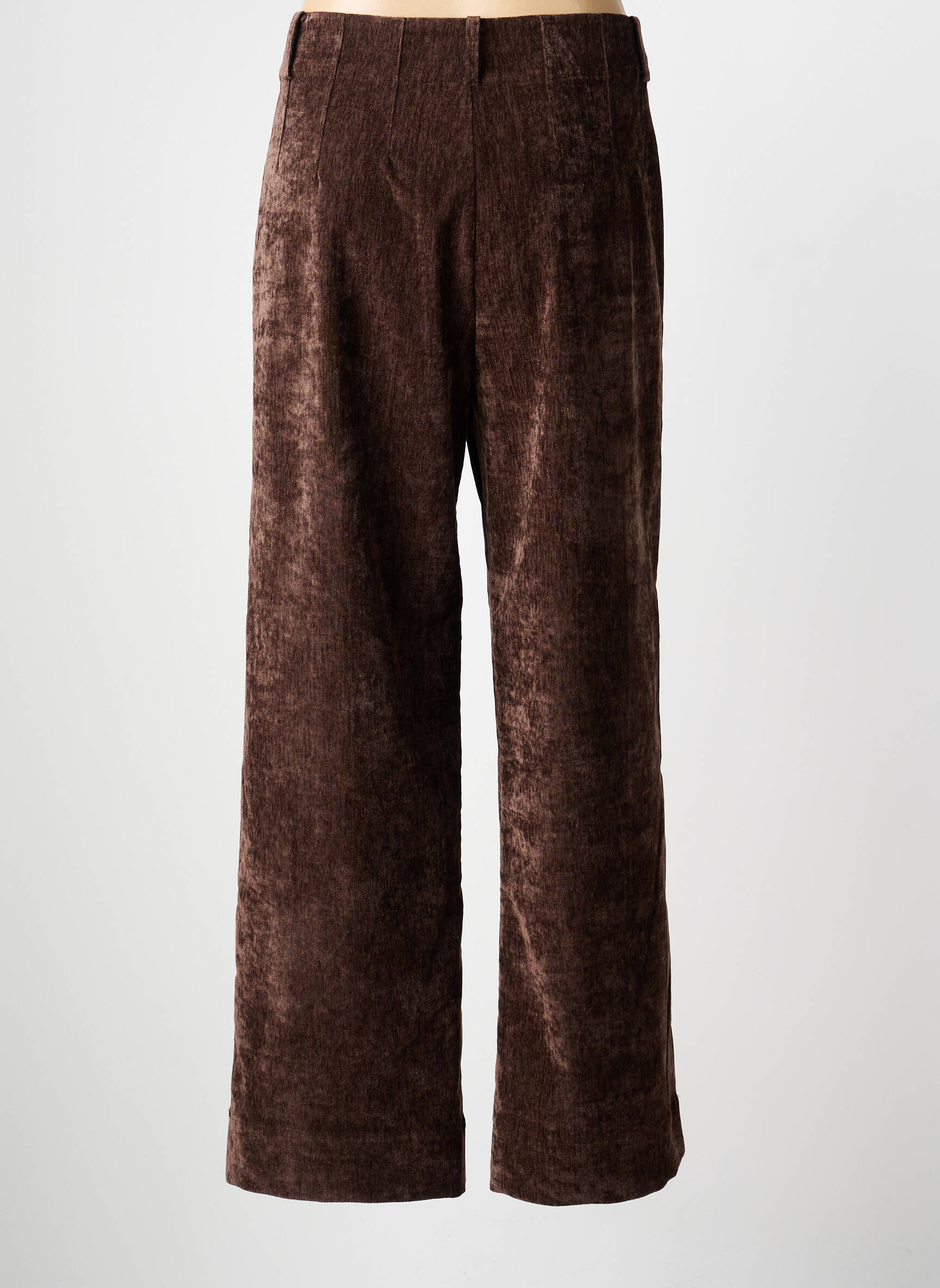 Pantalon evazat elasticitate mărime normală maro DERHY femeie