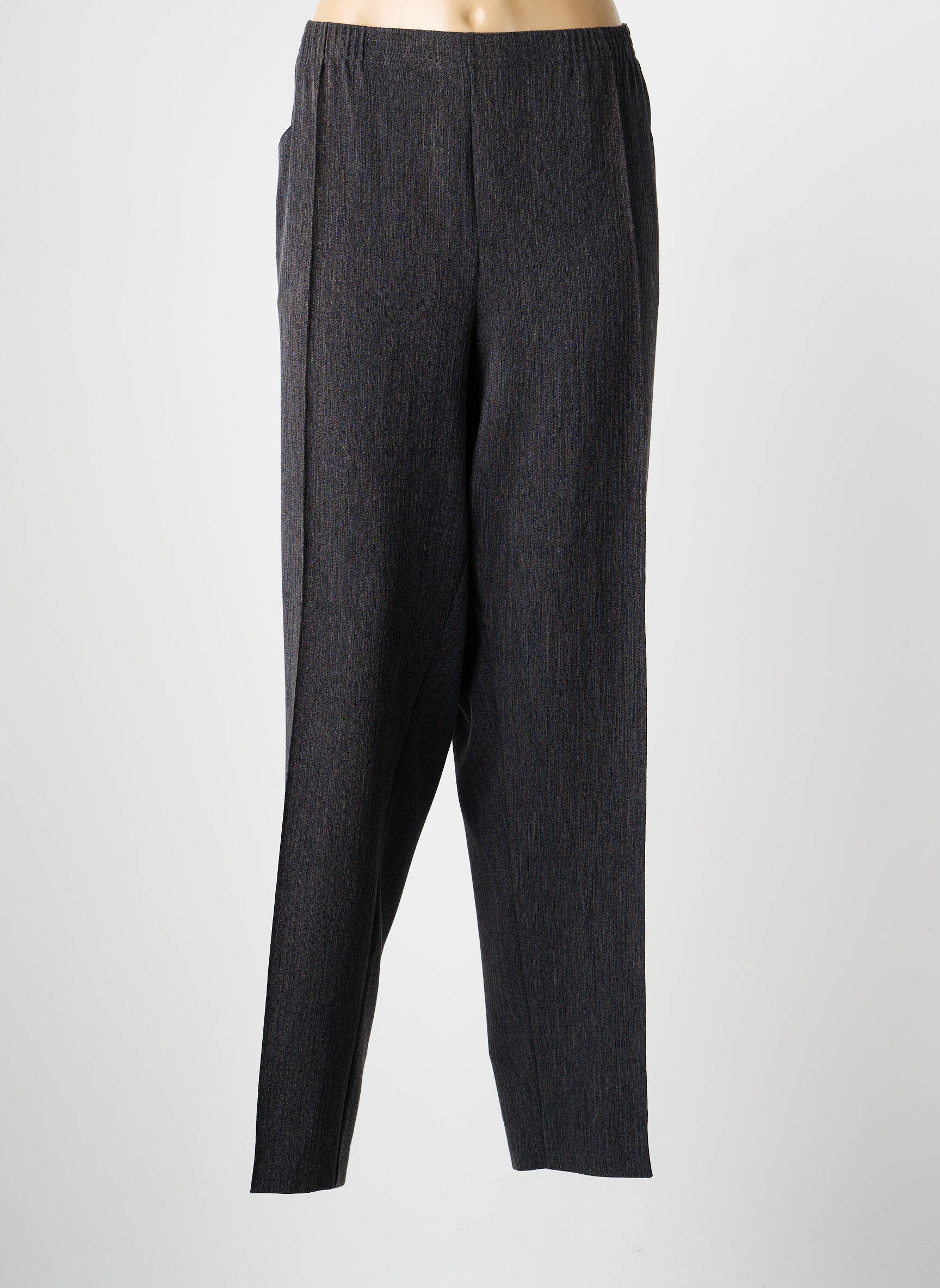 Pantalon drept talie elastică mărime normală gri GRIFFON femeie