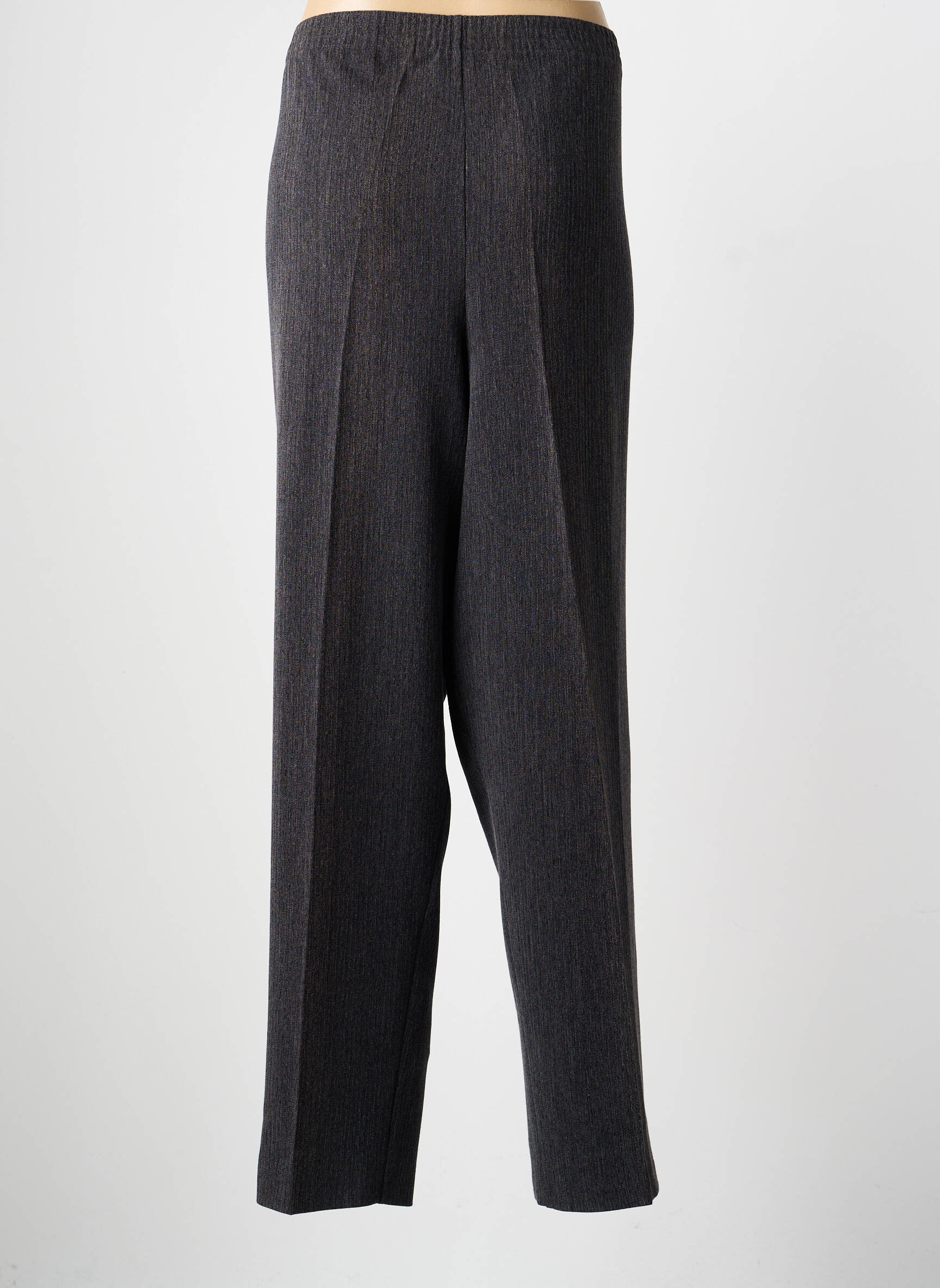 Pantalon drept talie elastică mărime normală gri GRIFFON femeie