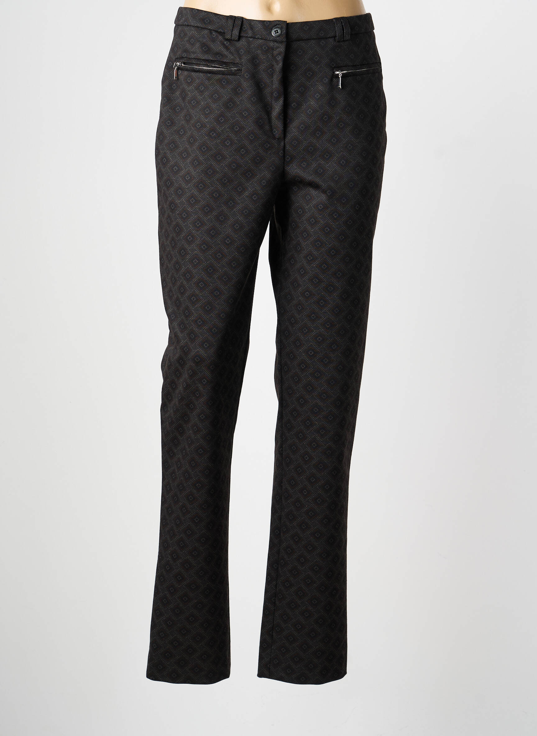 Pantalon slim talie elastică mărime normală negru GUY DUBOUIS femeie
