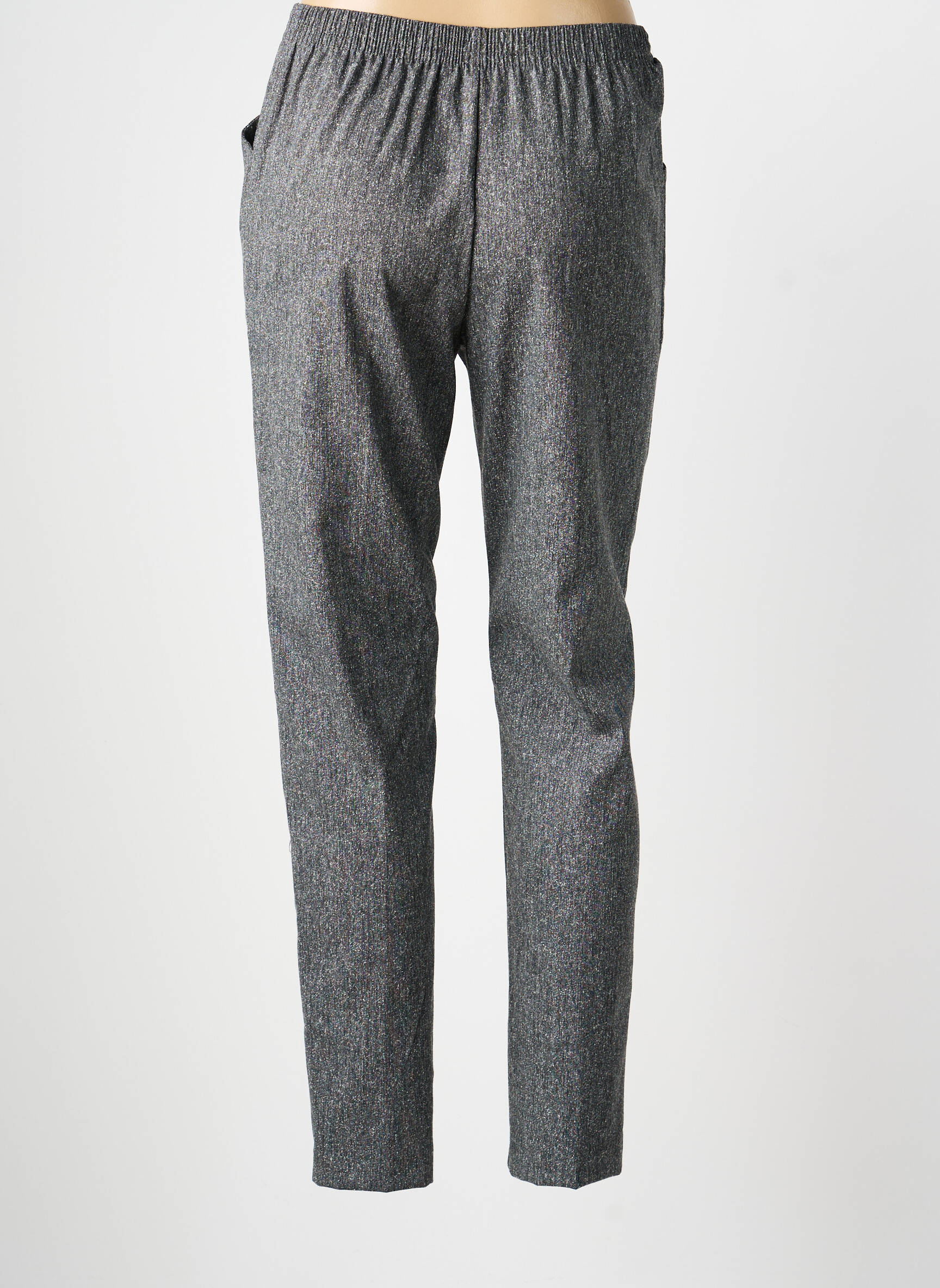 Pantalon slim talie elastică mărime normală gri GRIFFON femeie