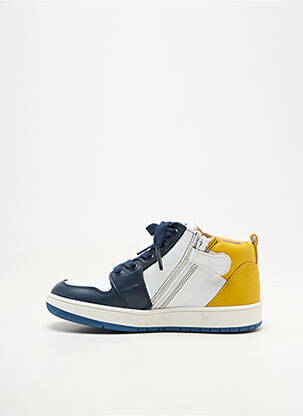 Adidași material neted vârf rotund alb ACEBOS băiat