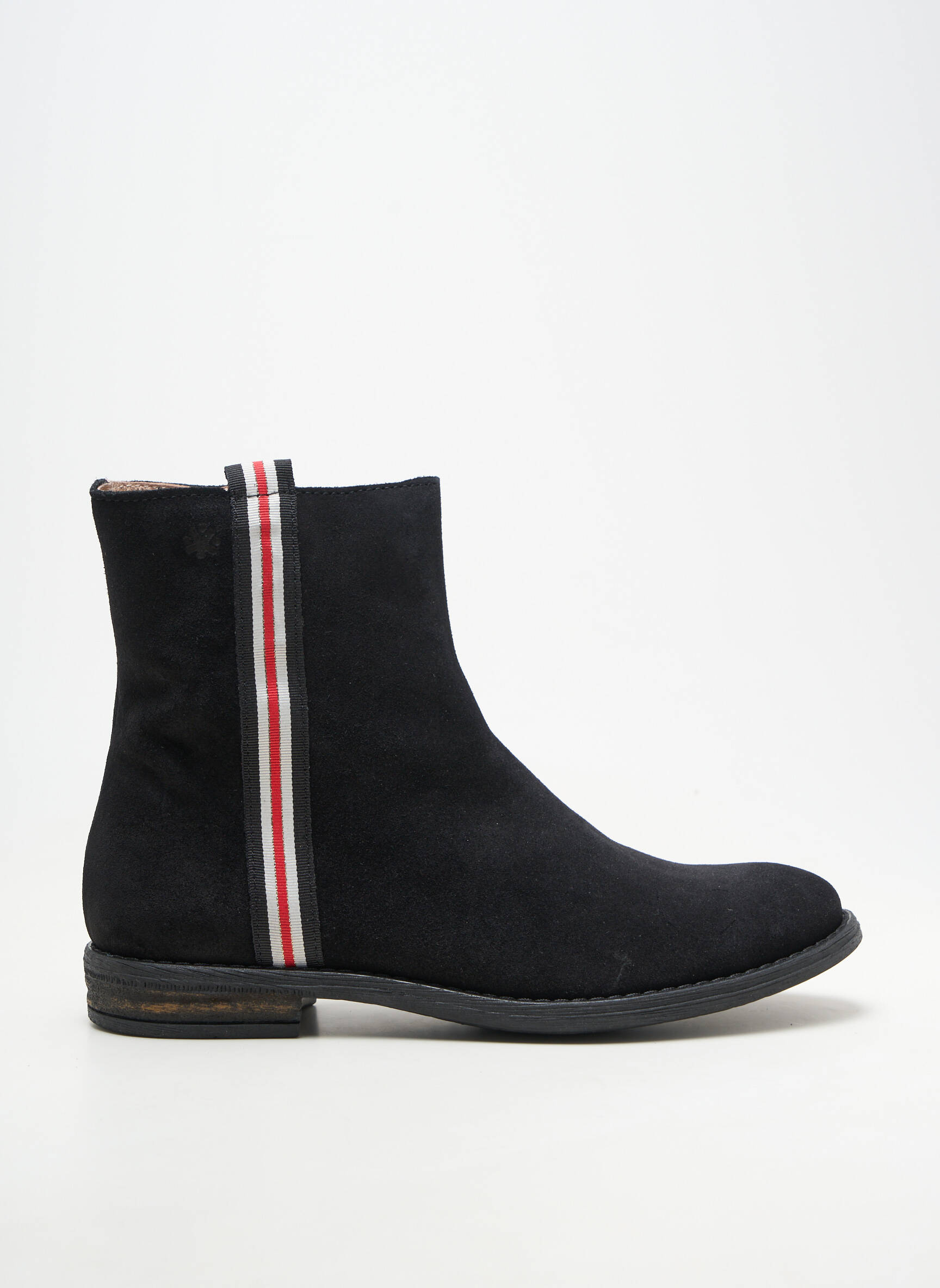 Botine/ghete nubuc toc plat până la 3 cm negru ACEBOS femeie