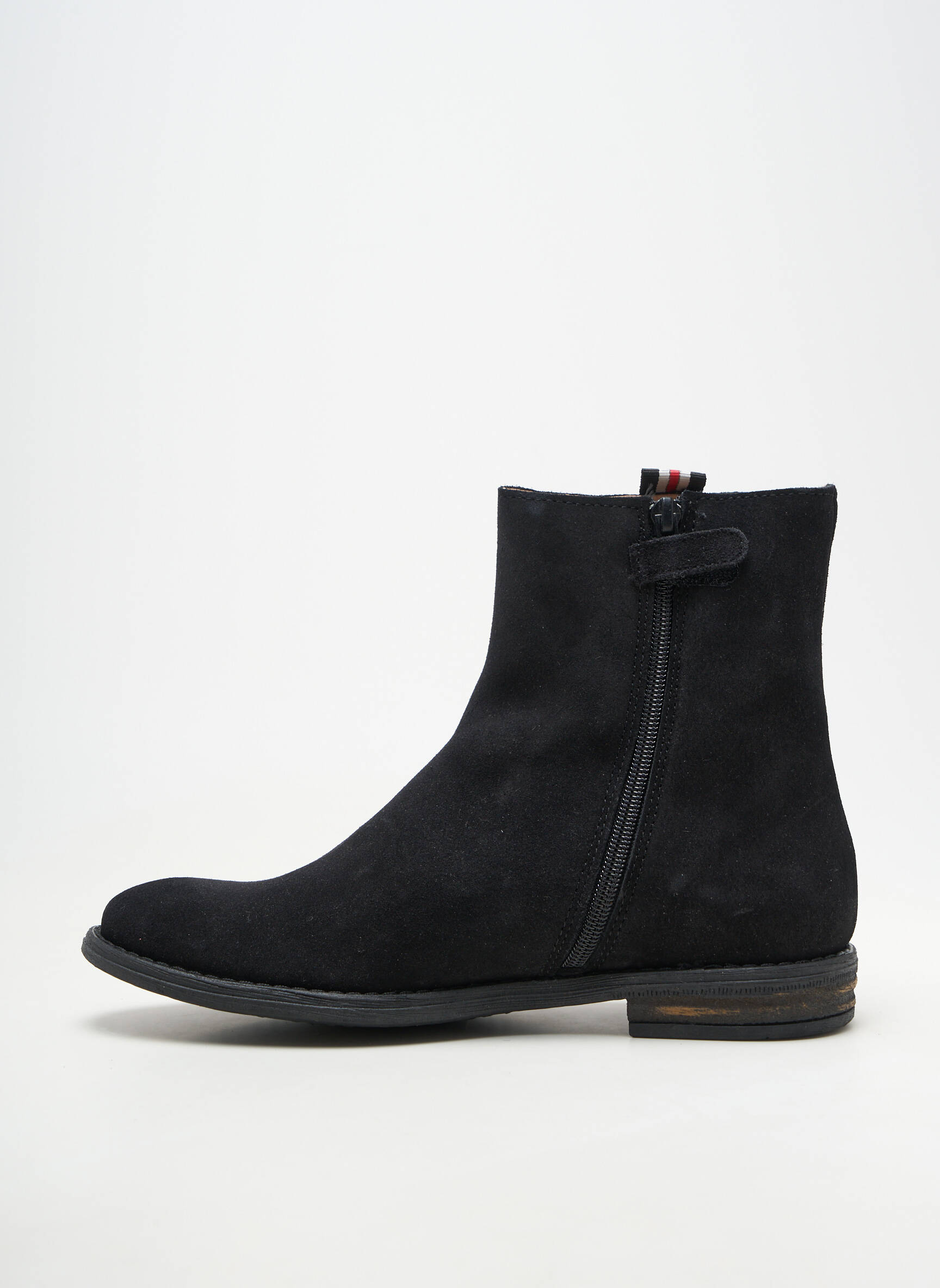 Botine/ghete nubuc toc plat până la 3 cm negru ACEBOS femeie