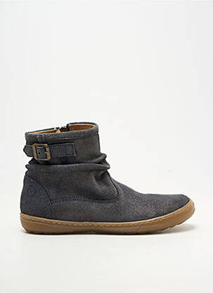 Botine/ghete țesătură țesătură cu sclipici vârf rotund albastru SHOO POM fată
