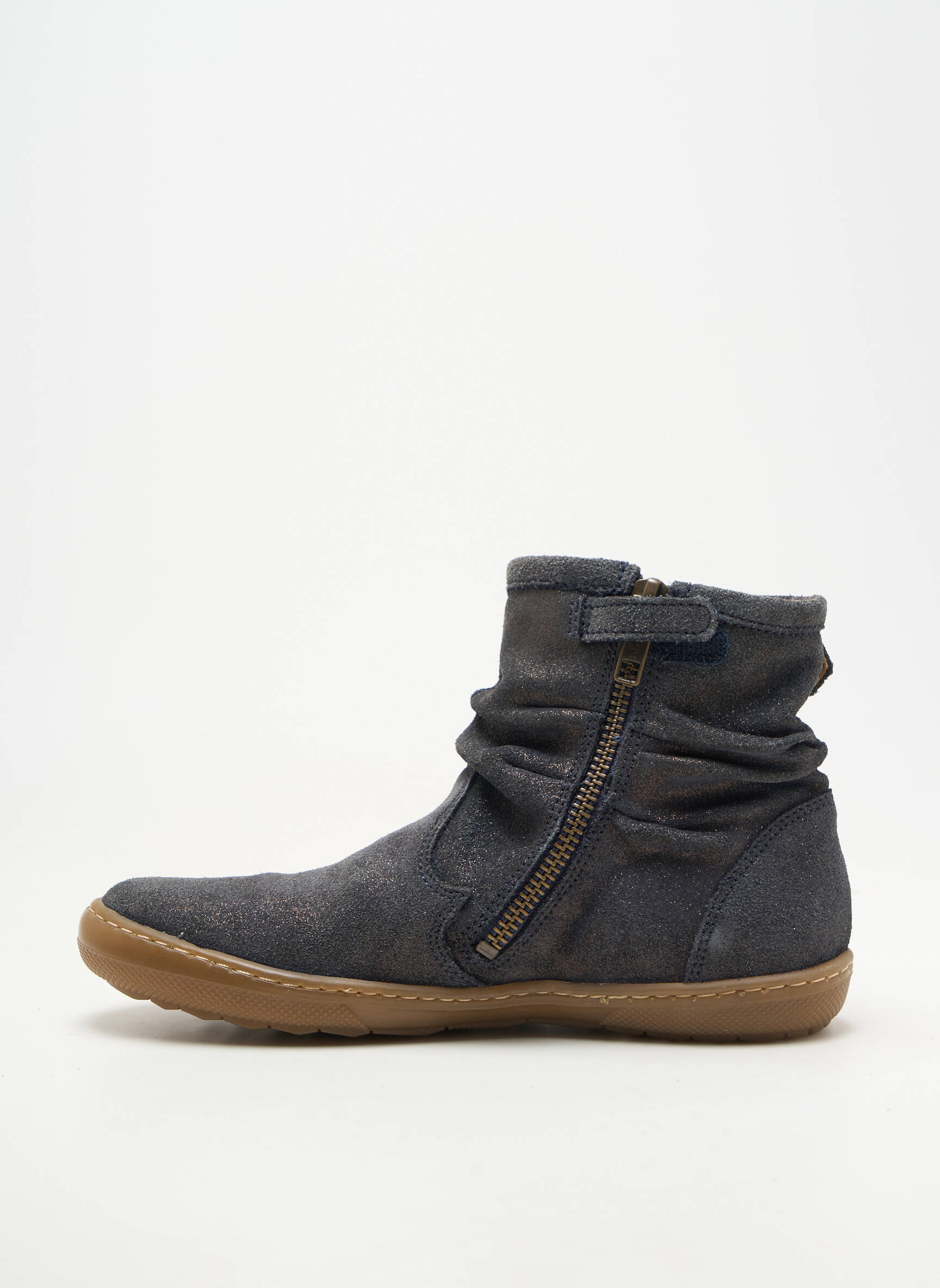 Botine/ghete țesătură țesătură cu sclipici vârf rotund albastru SHOO POM fată