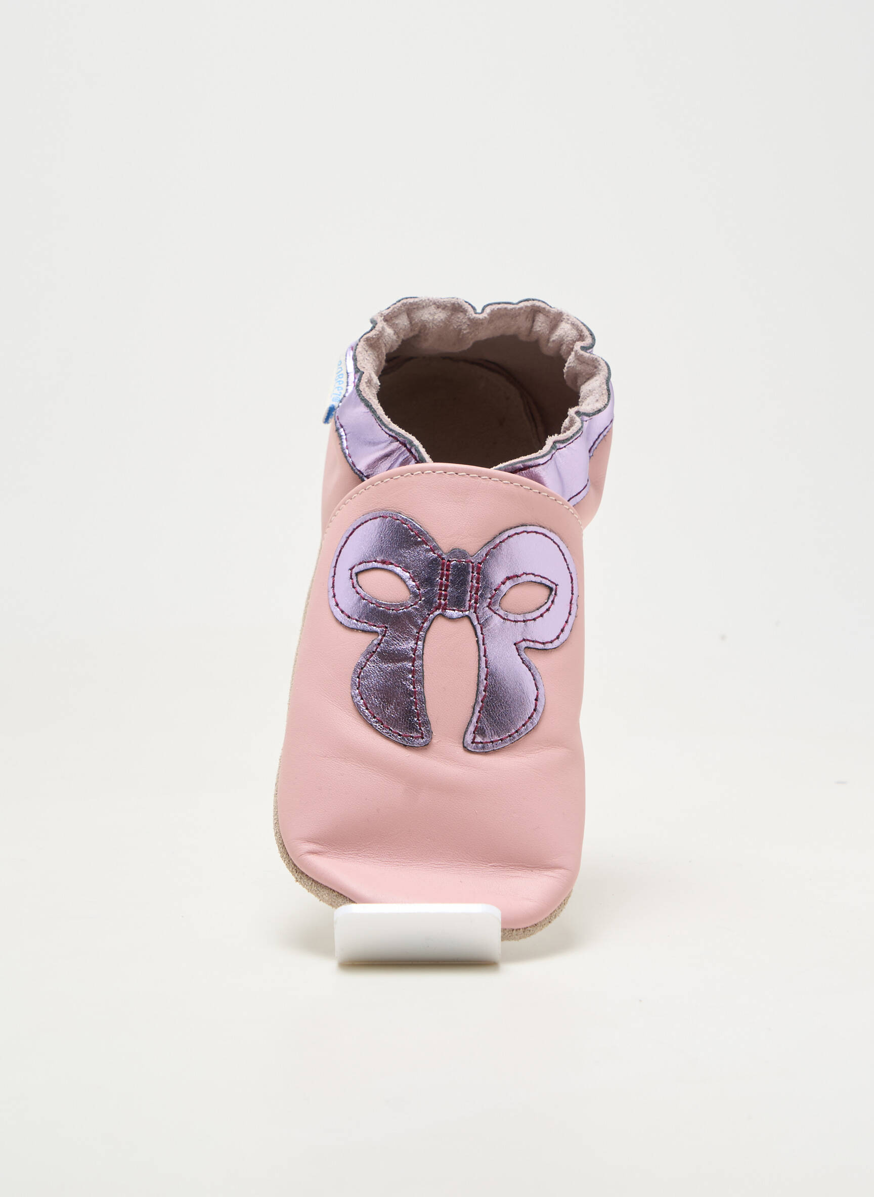 Papuci/pantofi de casă material neted vârf rotund roz ROBEEZ fată