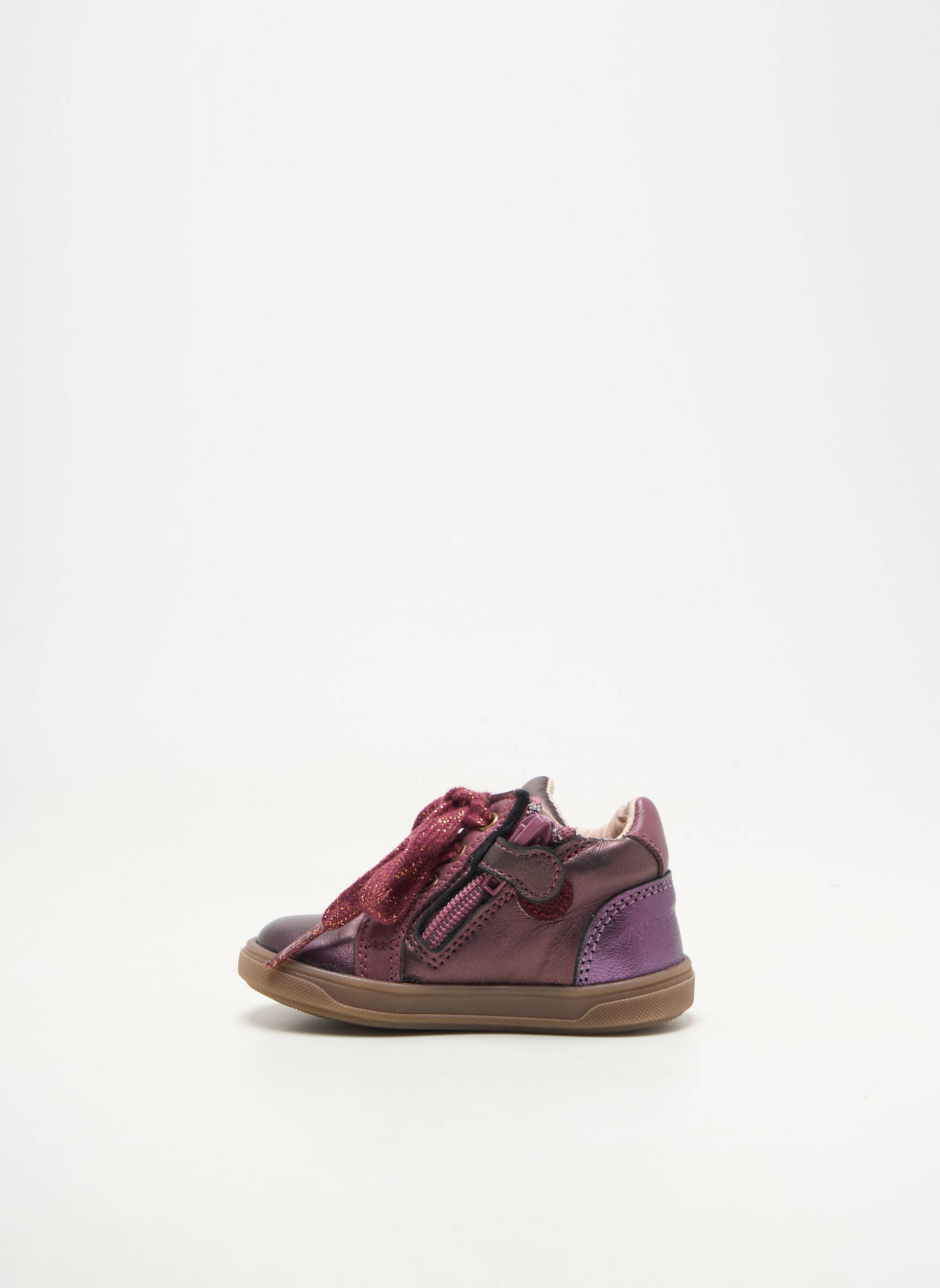 Ghete material neted vârf rotund violet ACEBOS fată