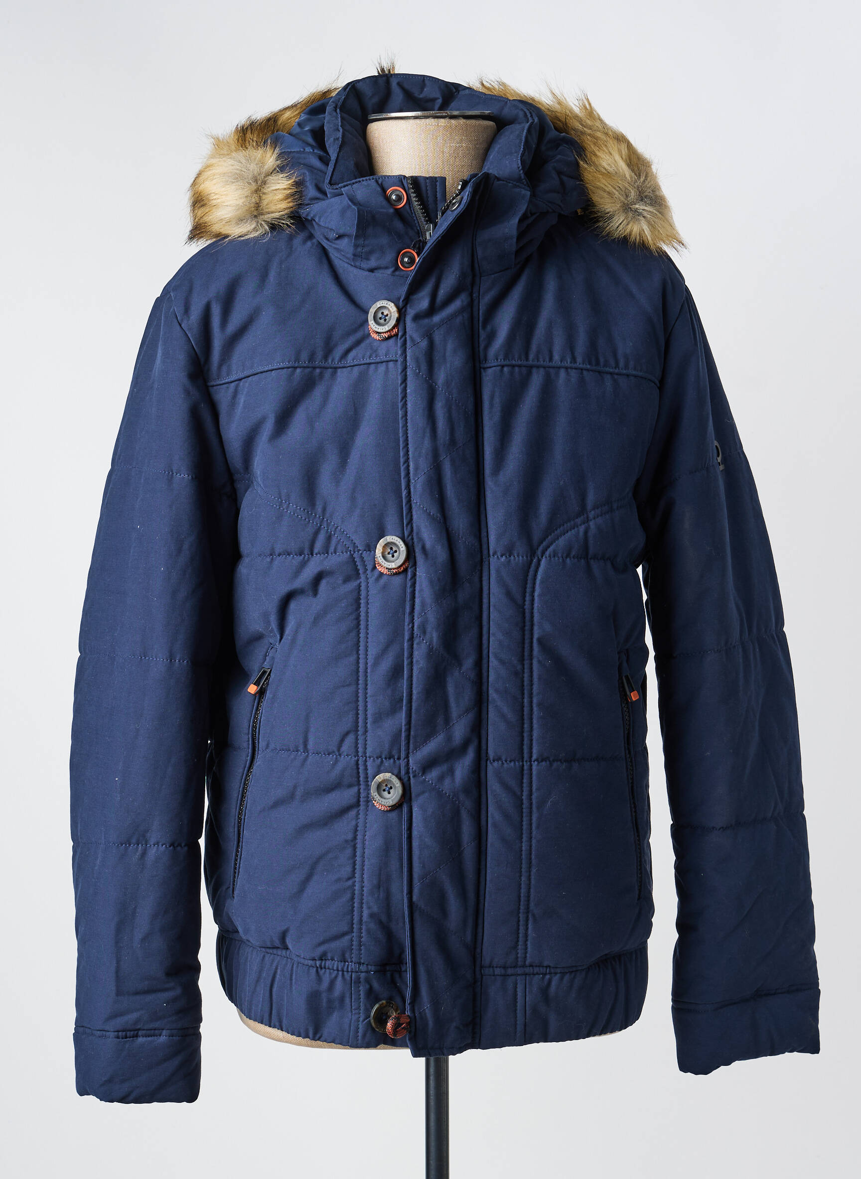 Parka mâneci lungi fără glugă albastru CALAMAR bărbat