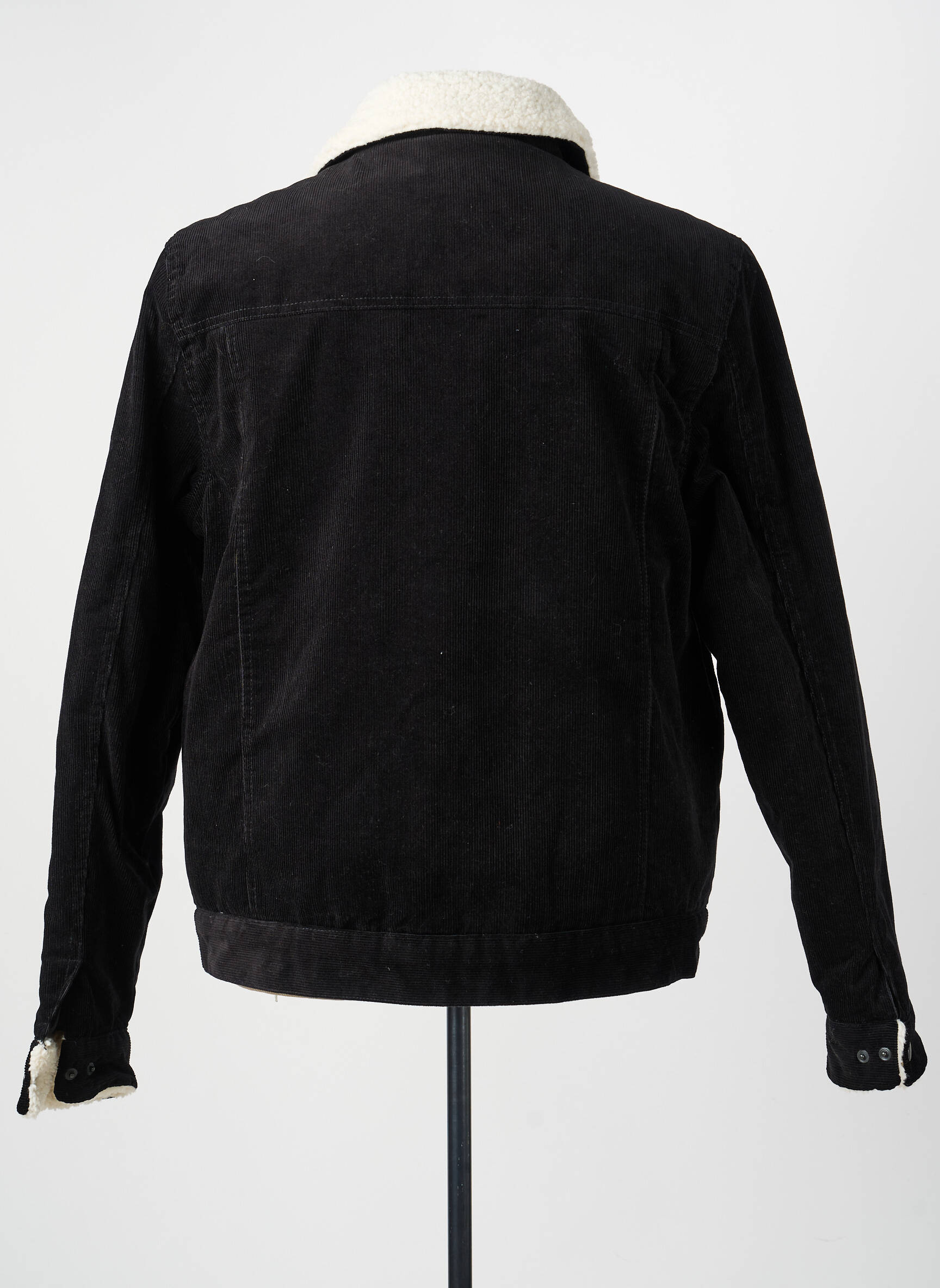 Jachete casual finisaj interior blană sintetică negru PARTNER'S bărbat