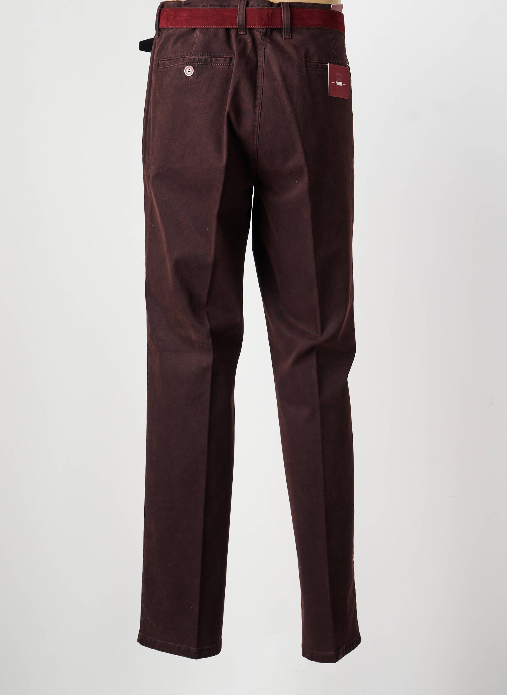 Pantalon chino buzunare mărime normală maro PIONEER bărbat