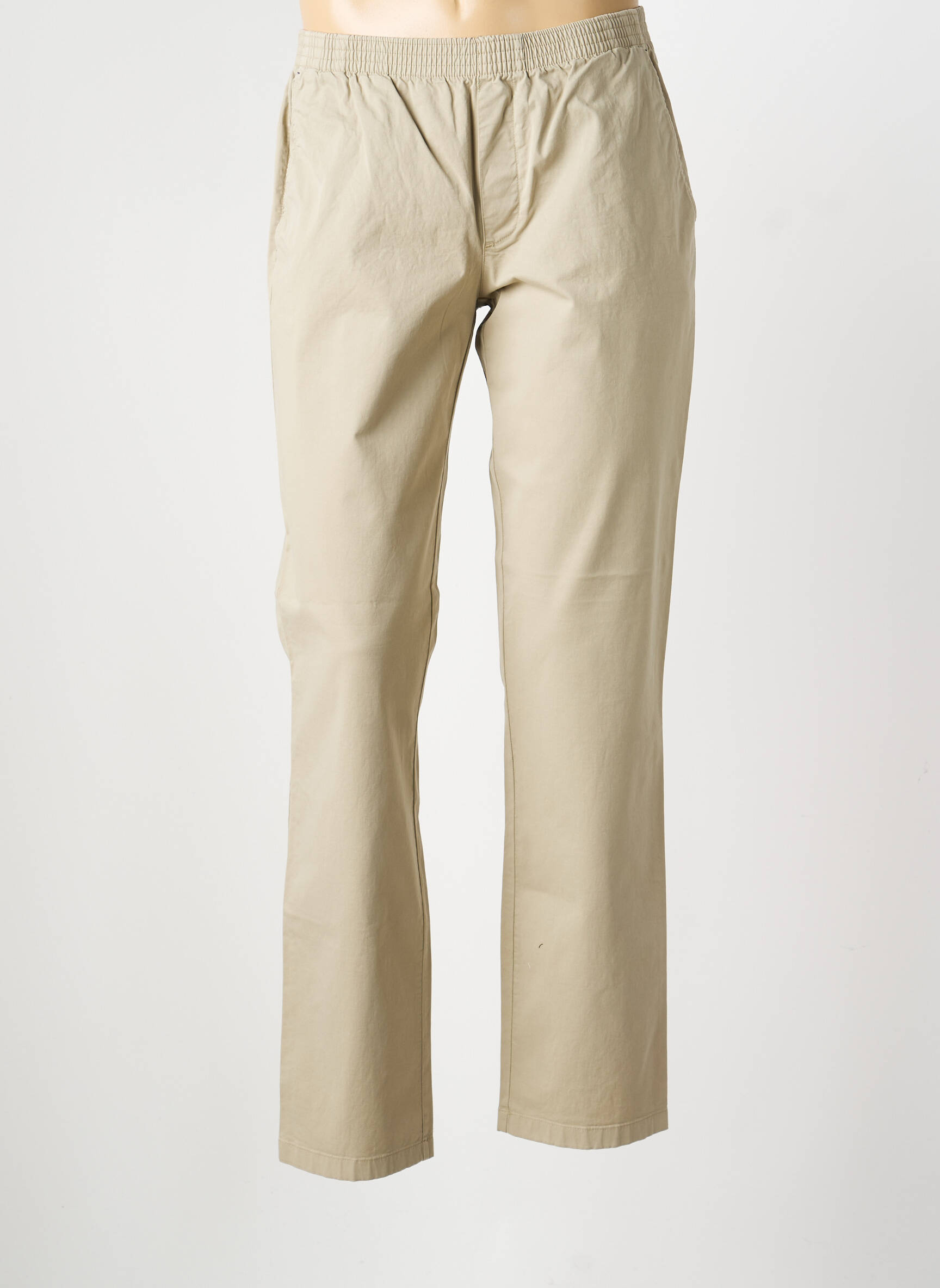 Pantalon chino țesătură poplin mărime normală bej LCDN bărbat