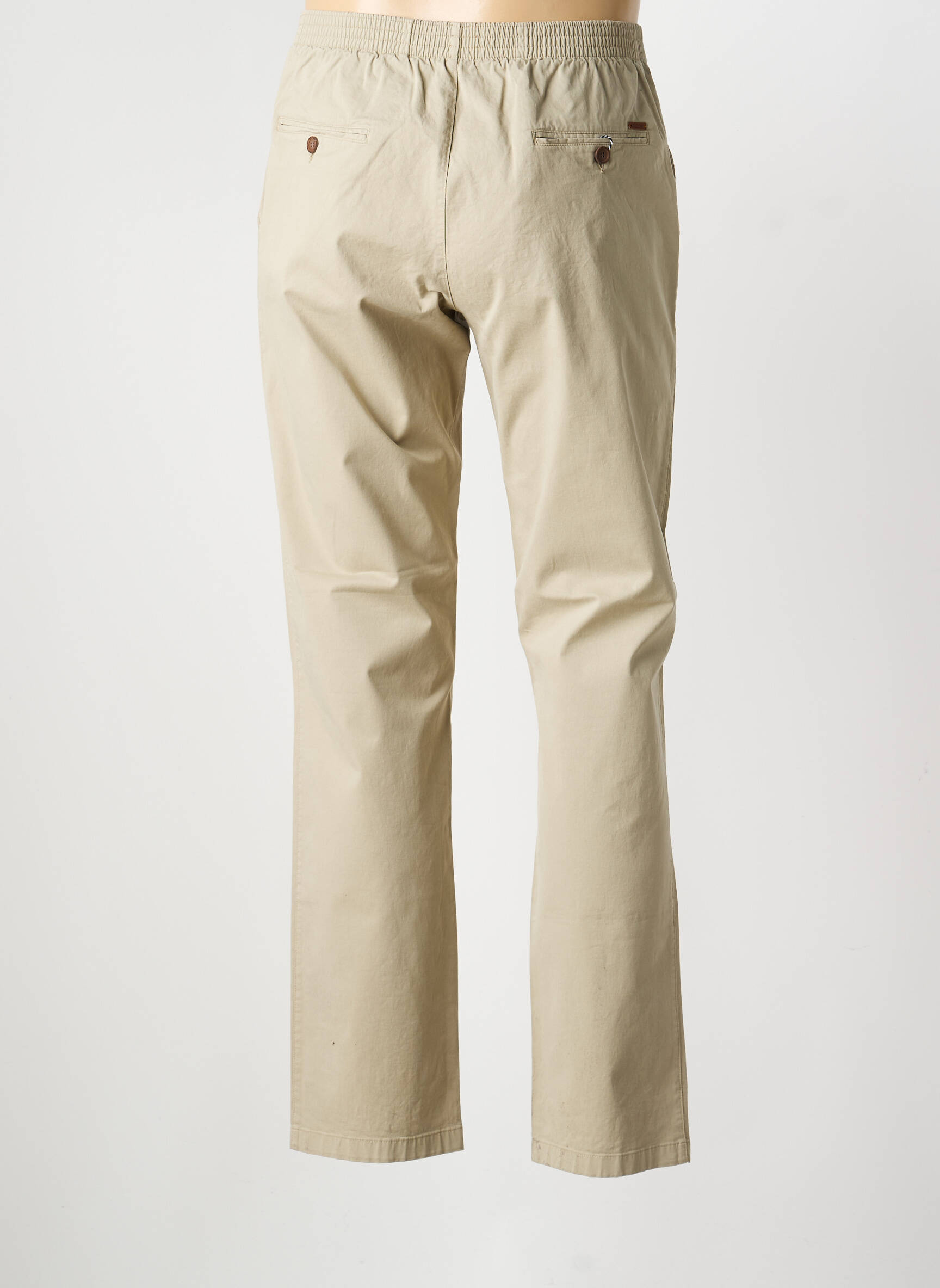 Pantalon chino țesătură poplin mărime normală bej LCDN bărbat