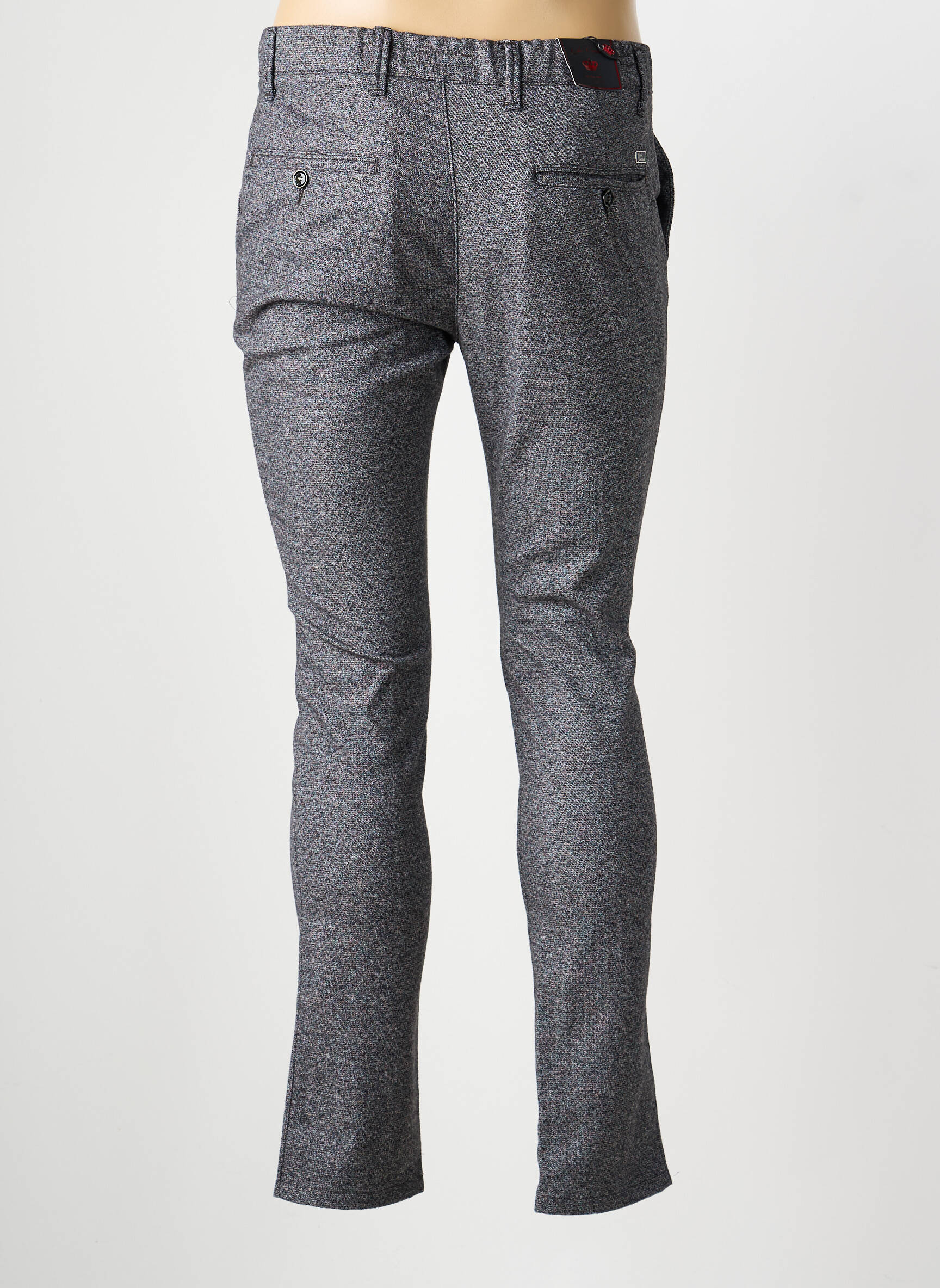 Pantalon chino țesătură melanj mărime normală gri LCDN bărbat