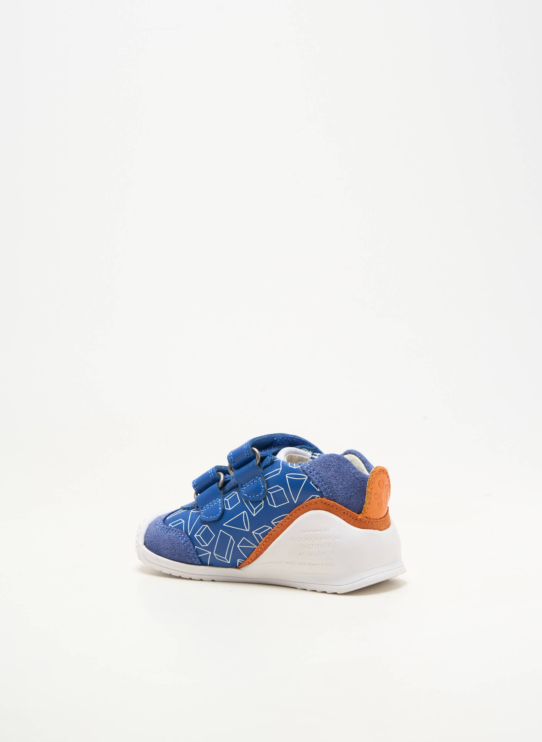Adidași material neted vârf rotund albastru BIOMECANICS băiat