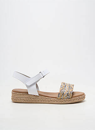 Sandale/pantofi decupați material neted toc plat până la 3 cm alb LA MAISON DE L'ESPADRILLE femeie
