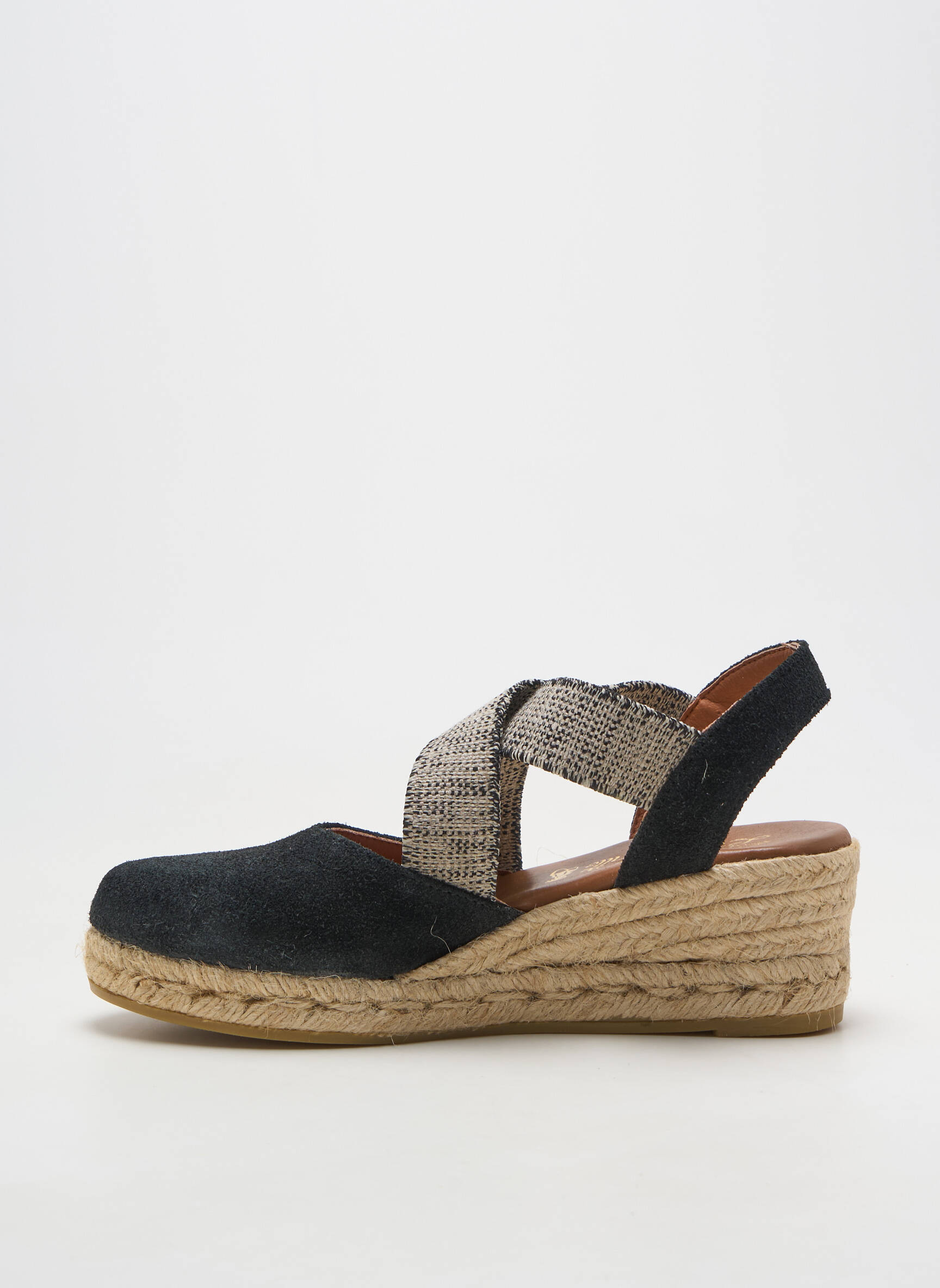 Espadrile nubuc toc de 4 la 6 cm negru LA MAISON DE L'ESPADRILLE femeie