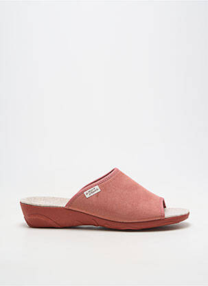 Papuci/pantofi de casă semi compensat toc de 4 la 6 cm portocalie LA MAISON DE L'ESPADRILLE femeie
