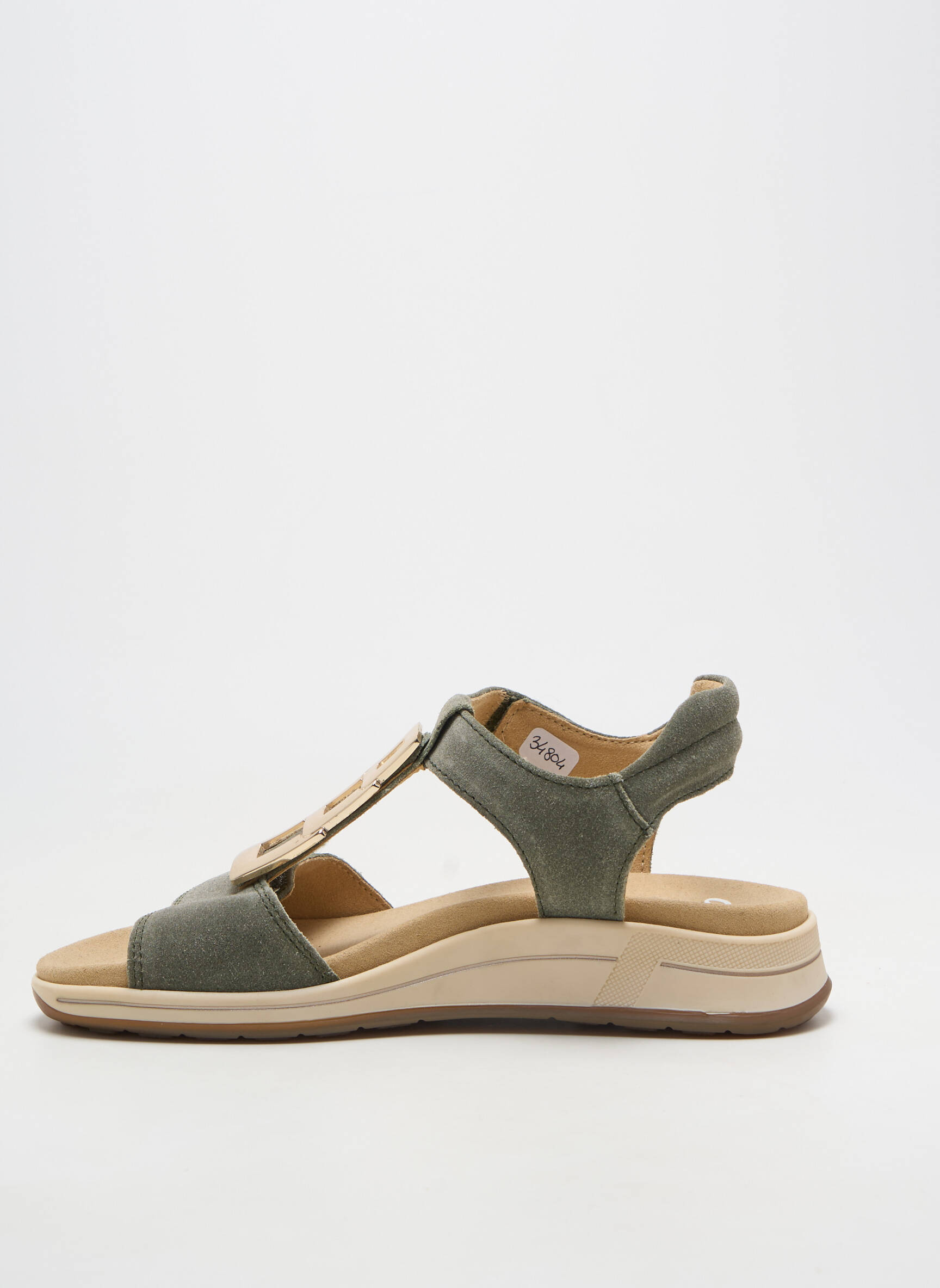 Sandale/pantofi decupați vârf deschis toc plat până la 3 cm verde ARA femeie