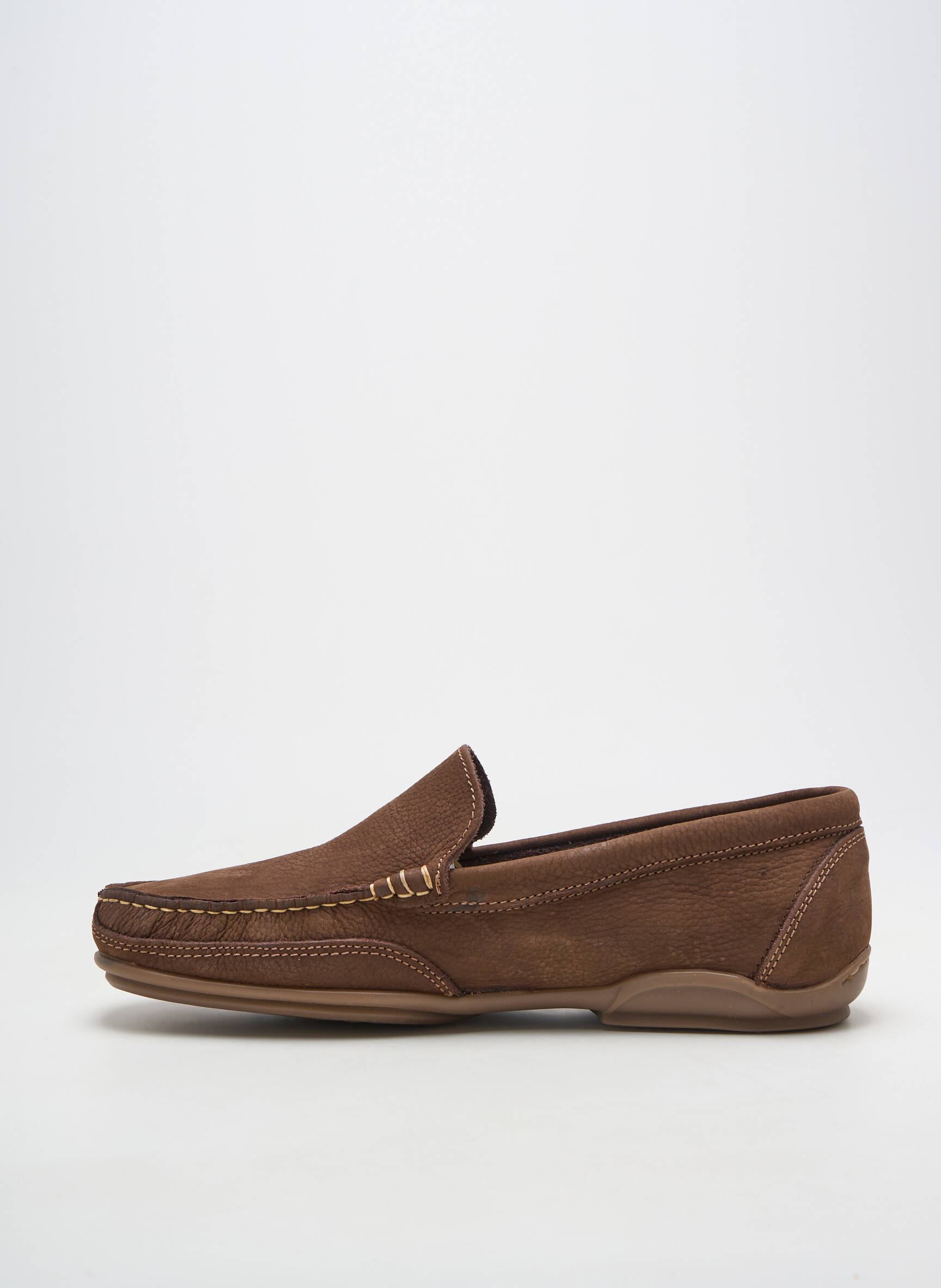 Pantofi de barcă material neted vârf rotund maro ARIMA bărbat