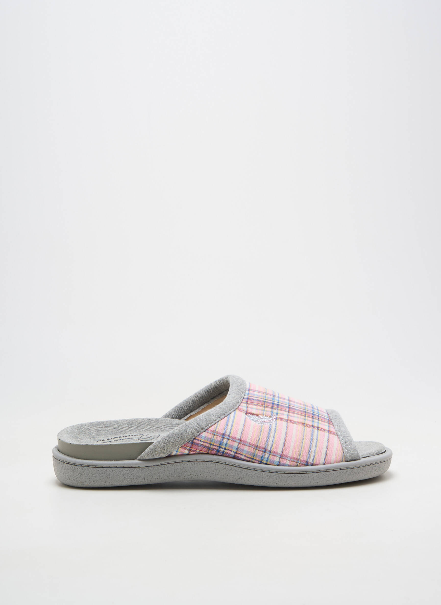 Papuci/pantofi de casă toc plat până la 3 cm gri ROAL femeie