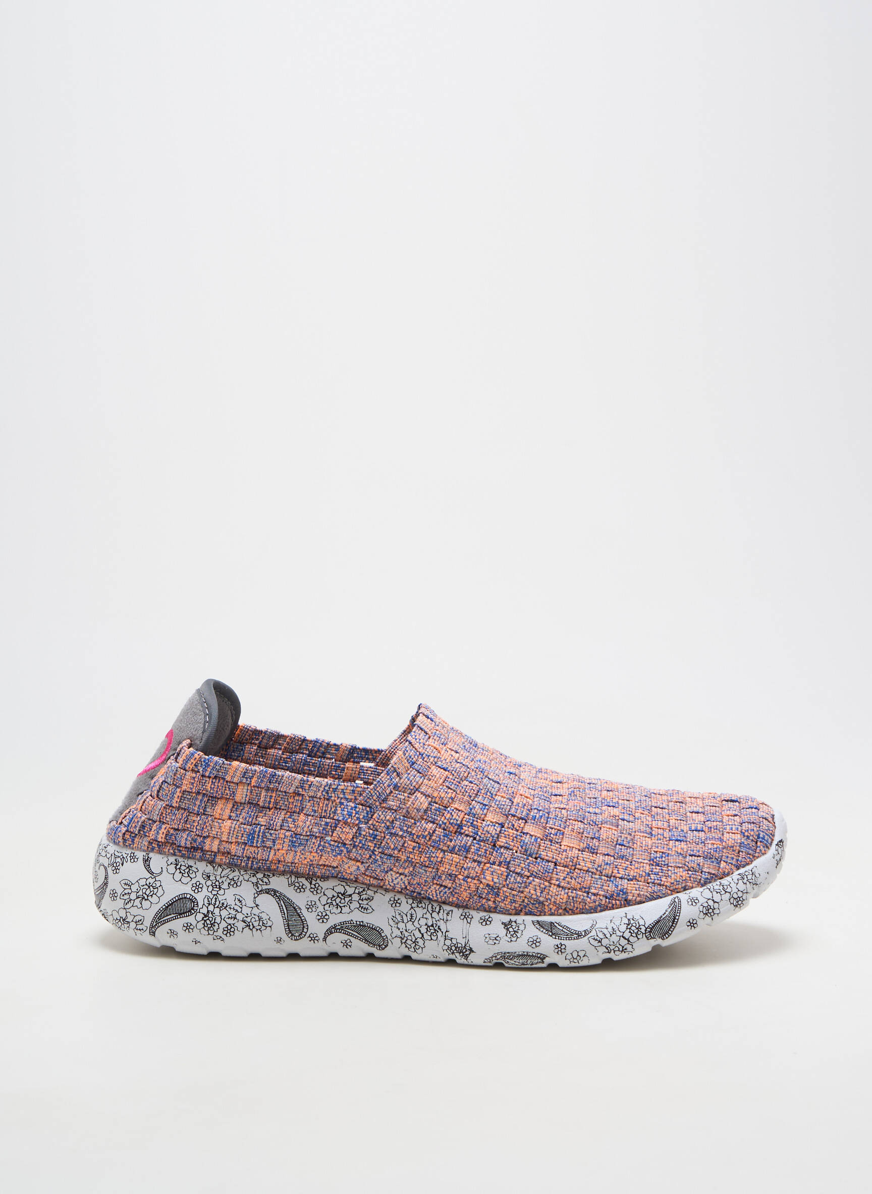 Slip-on-uri vârf rotund toc plat până la 3 cm portocalie ROCK SPRING femeie