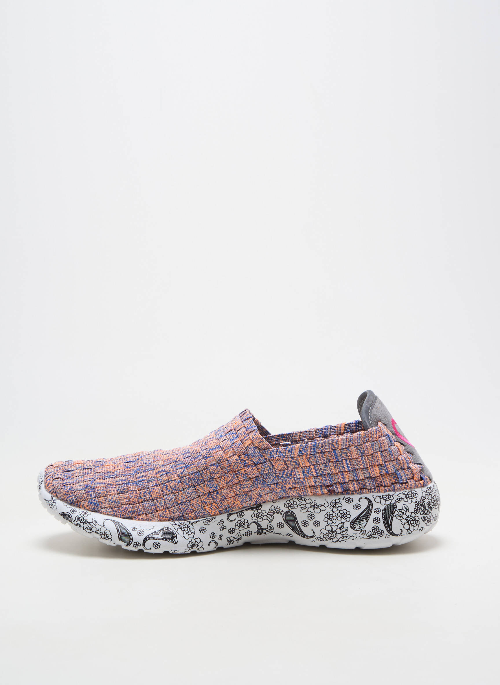 Slip-on-uri vârf rotund toc plat până la 3 cm portocalie ROCK SPRING femeie