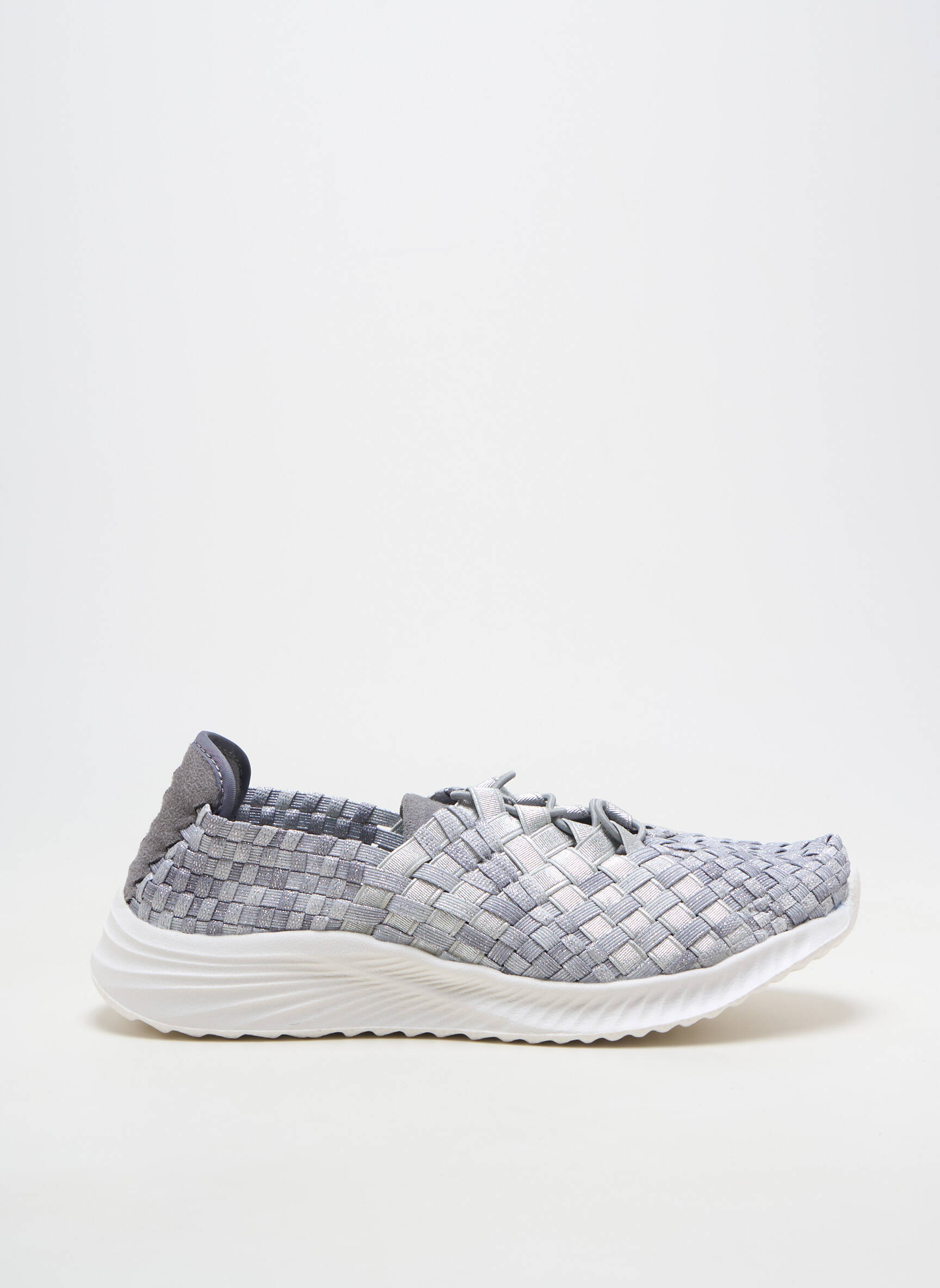 Adidași închidere elastică toc plat până la 3 cm argintiu ROCK SPRING femeie