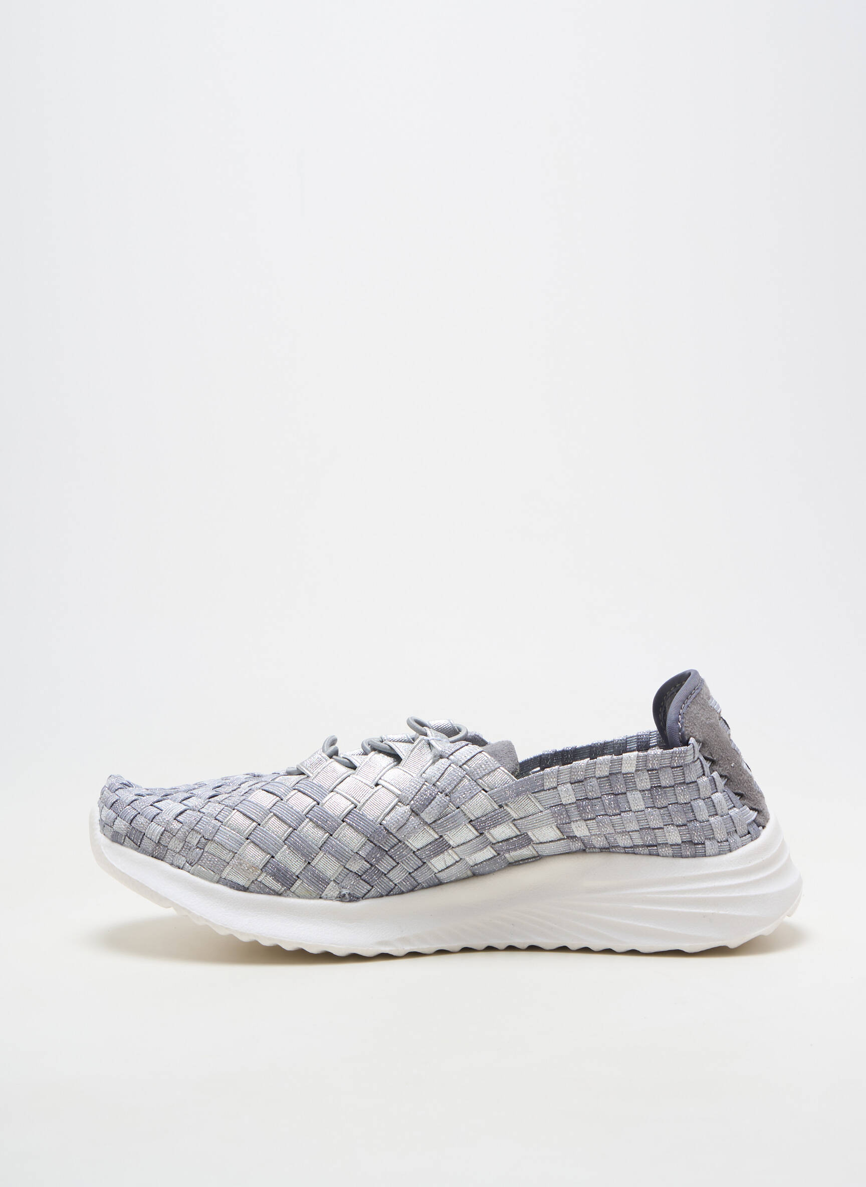 Adidași închidere elastică toc plat până la 3 cm argintiu ROCK SPRING femeie
